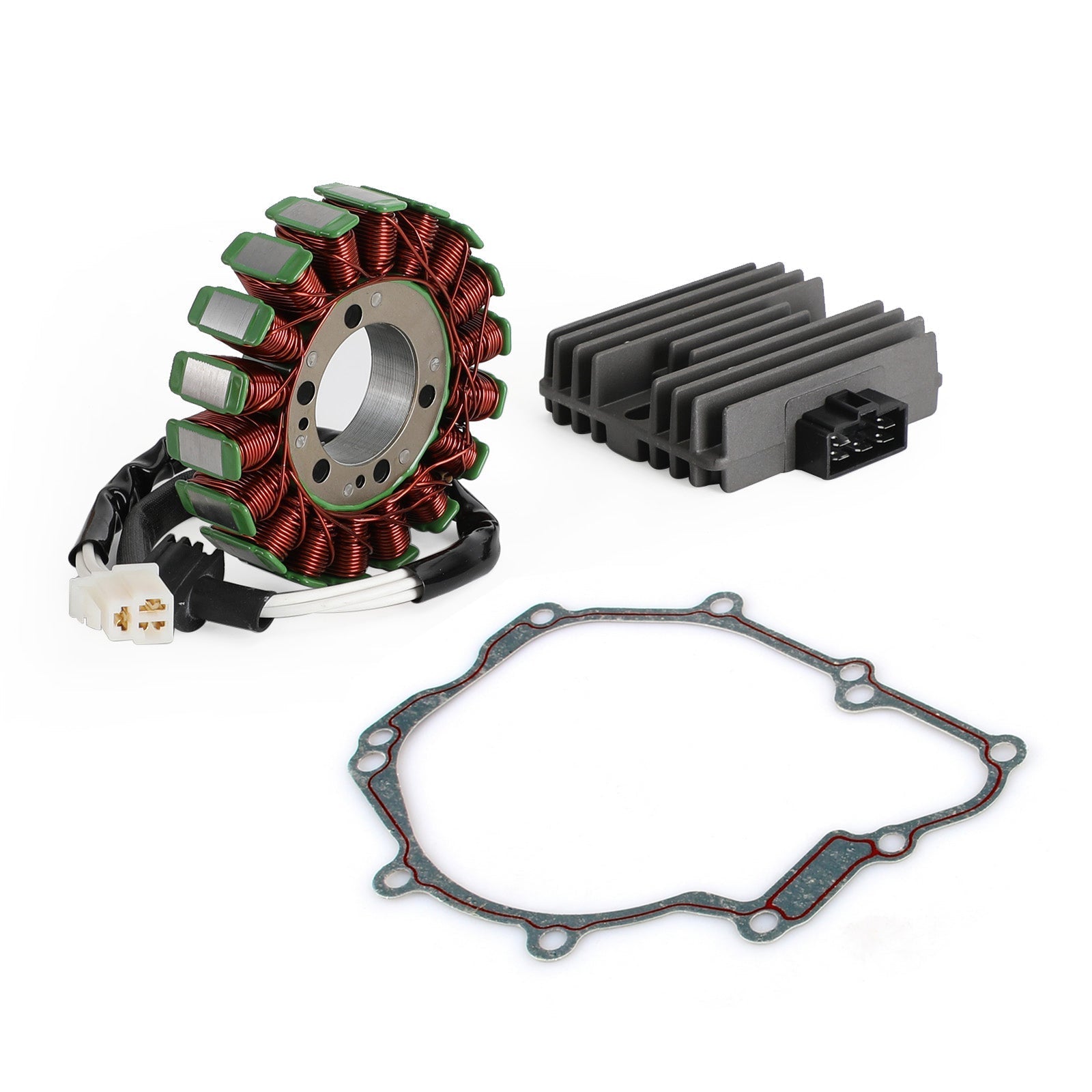 Magneto-Stator + Spannungsgleichrichter + Dichtung für Yamaha YZF R6 YZF-R6 R6S 2003–2005 Generisches Fedex