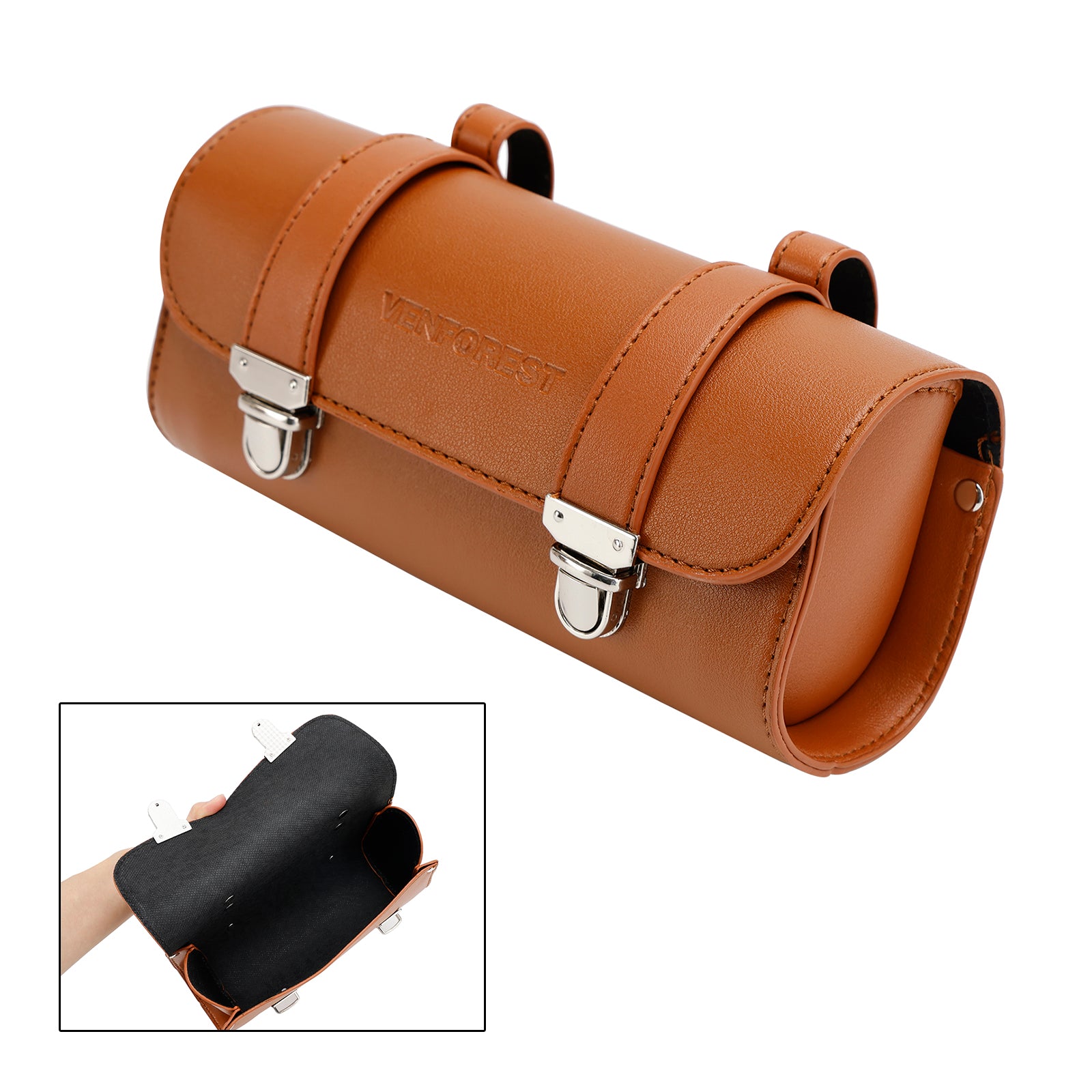 Pu Front Tool Bag Saddlebag Handlebar Luggage Thicken Fits For Scooter Motor