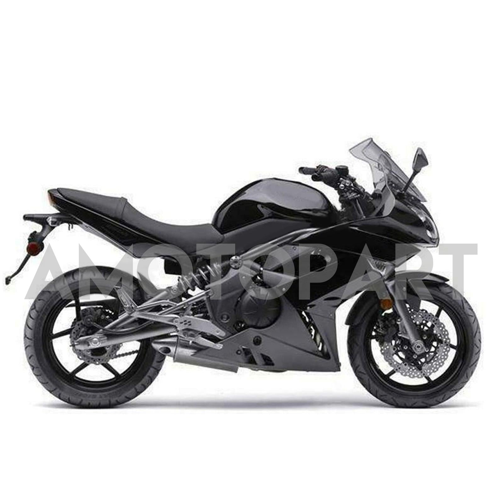 Amotopart 2009-2011 Kawasaki Ninja 650 EX650  Black Fairing Kit