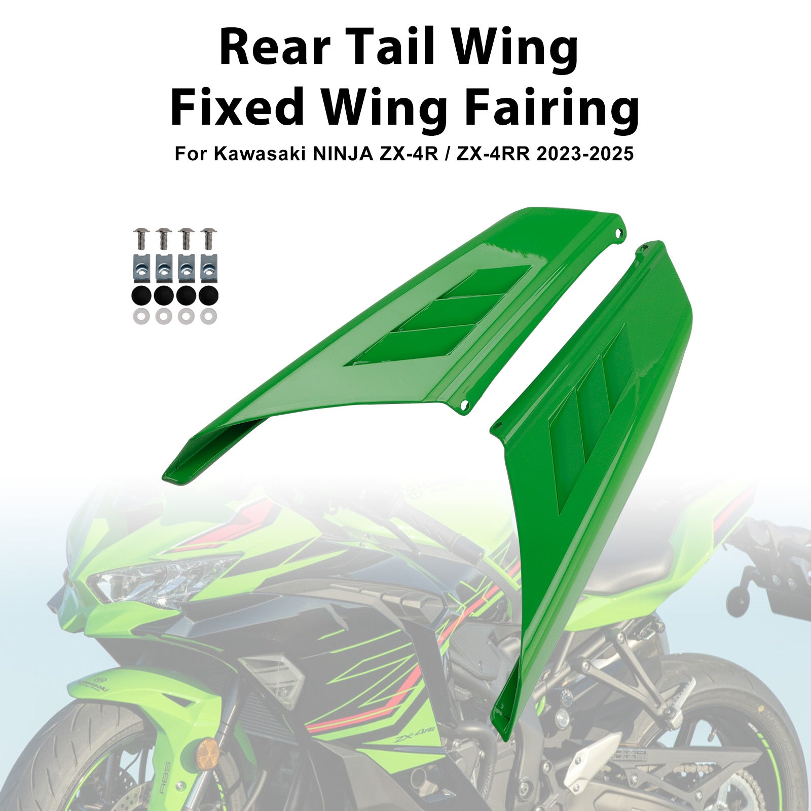 Kawasaki NINJA ZX-4R ZX-4RR 2023-2025 Rear Tail Wing Fixed Wing Fairing