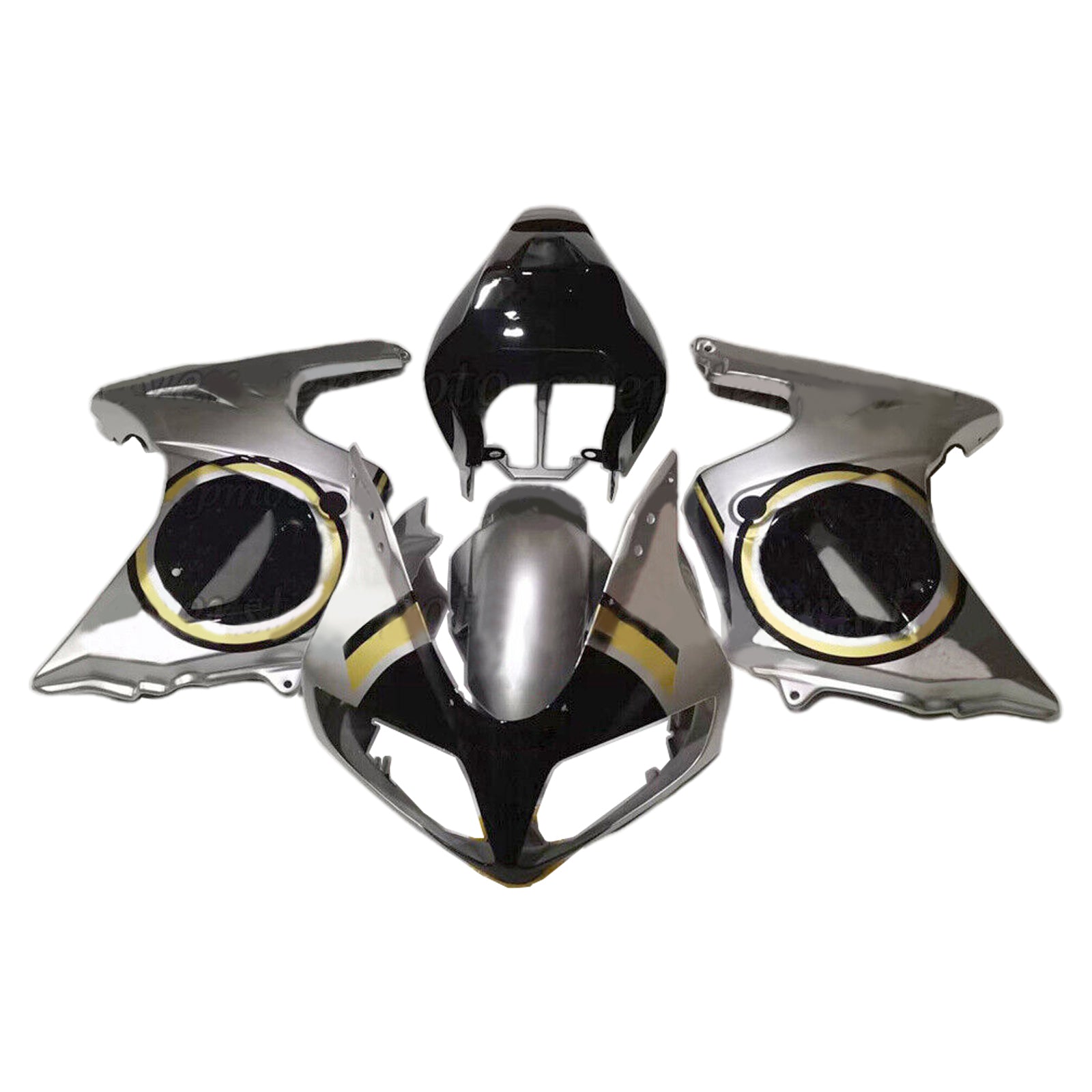 Amotopart 2003-2013 SV650 Suzuki Matte Grey&Gold Fairing Kit