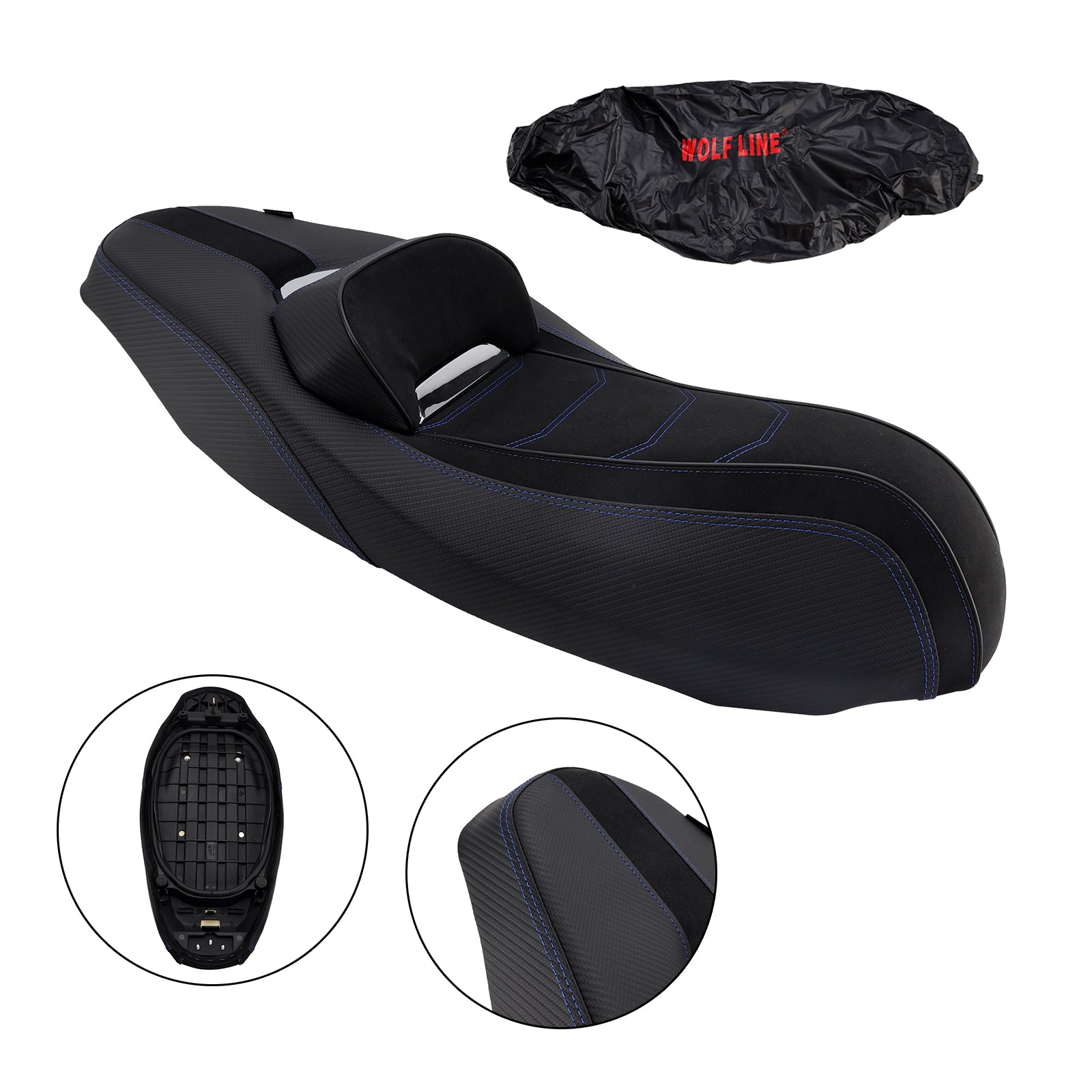 20-23 Yamaha Nmax155 N-Max 155 Poduszka kierowcy przedniego siedzenia Raider Pu Blue Fit