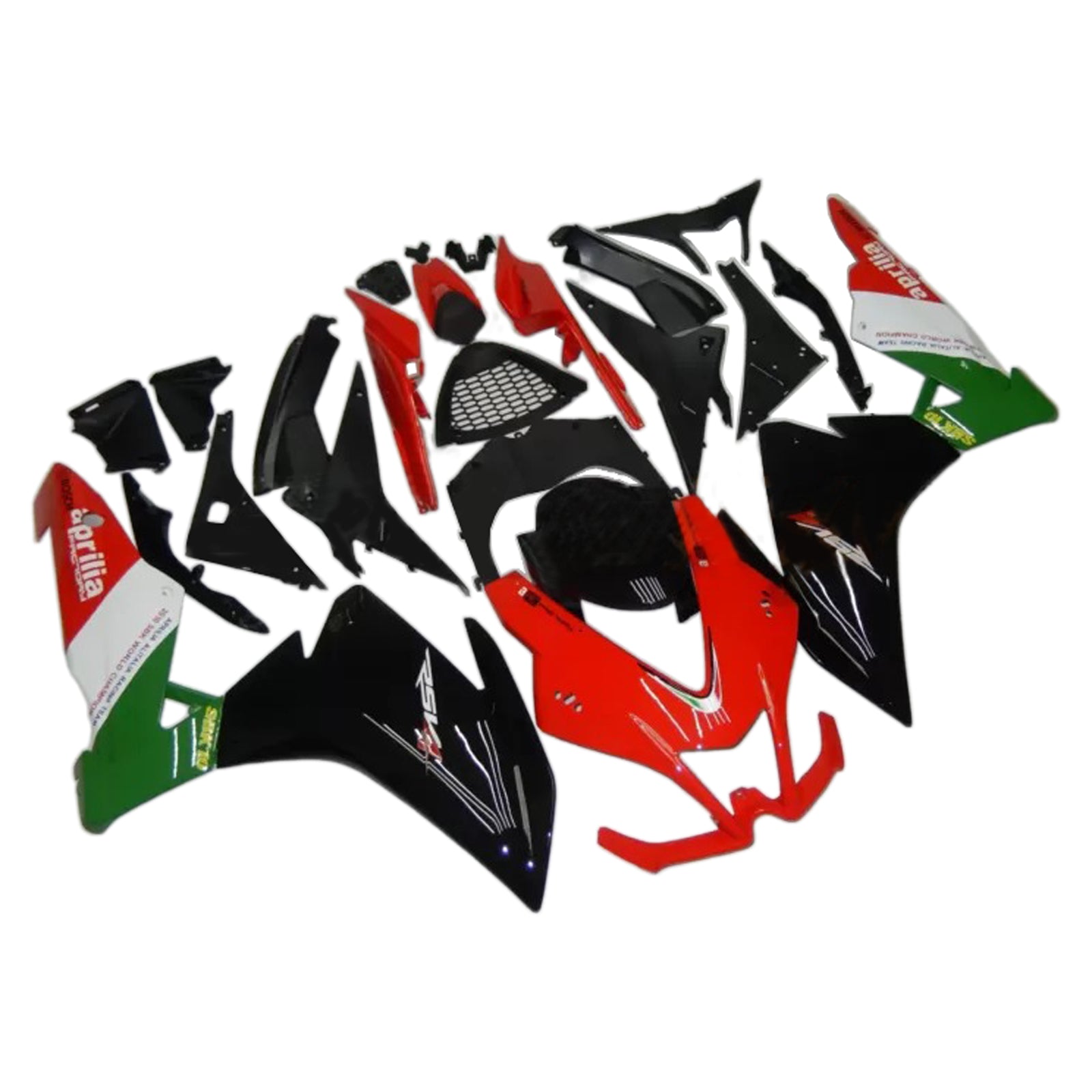 Amotopart 2009-2015 RSV4 1000 Aprilia Red&Green Style1 Fairing Kit