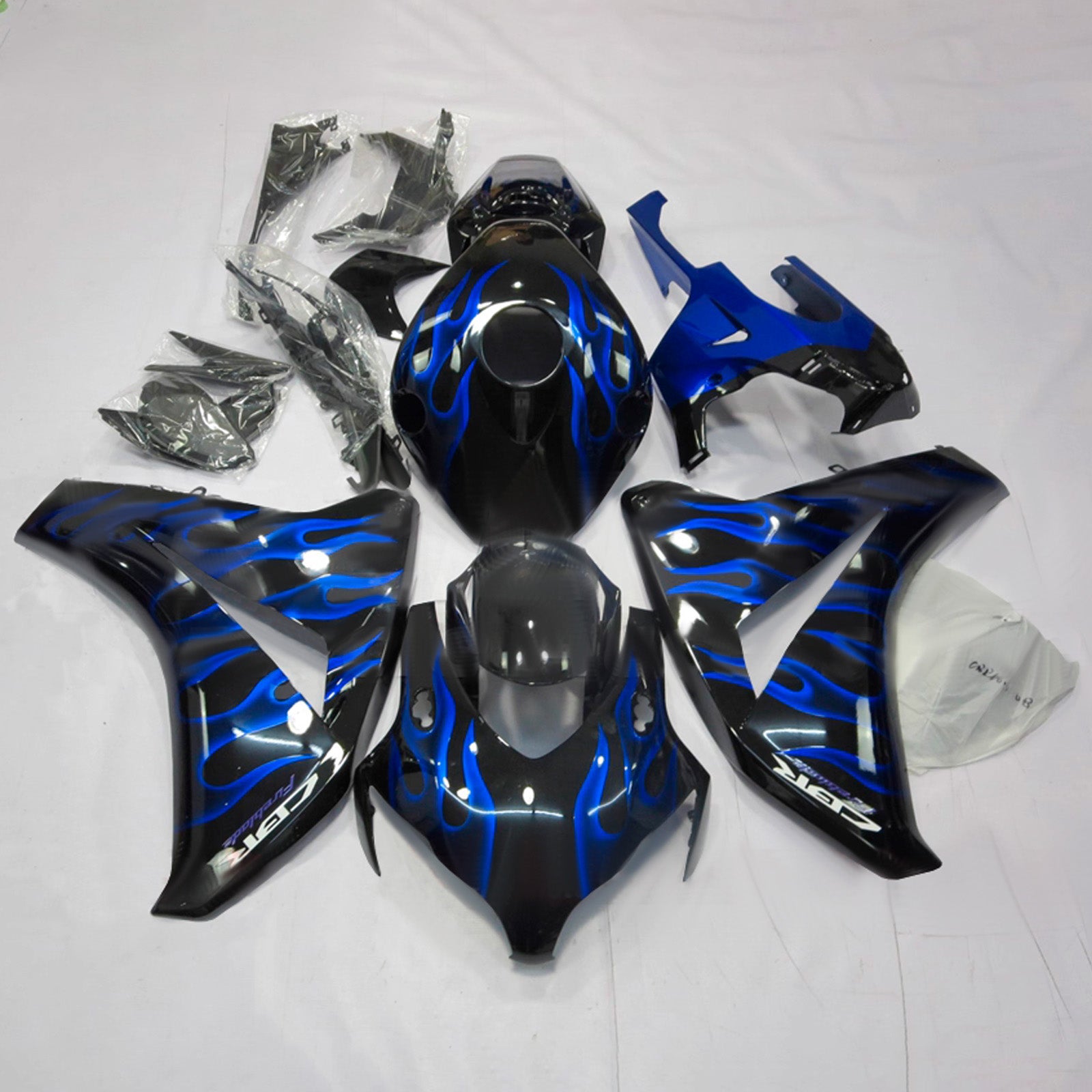 Amotopart 2008–2011 Honda CBR1000RR Blau/Schwarz Verkleidungsset