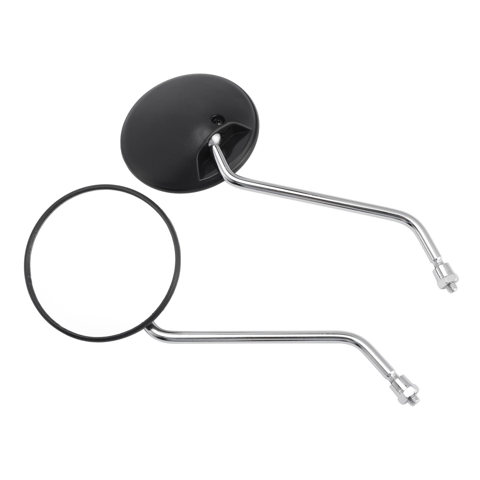 Piaggio Vespa Scooter Moped 8mm Universal Pair Round Mirrors Black