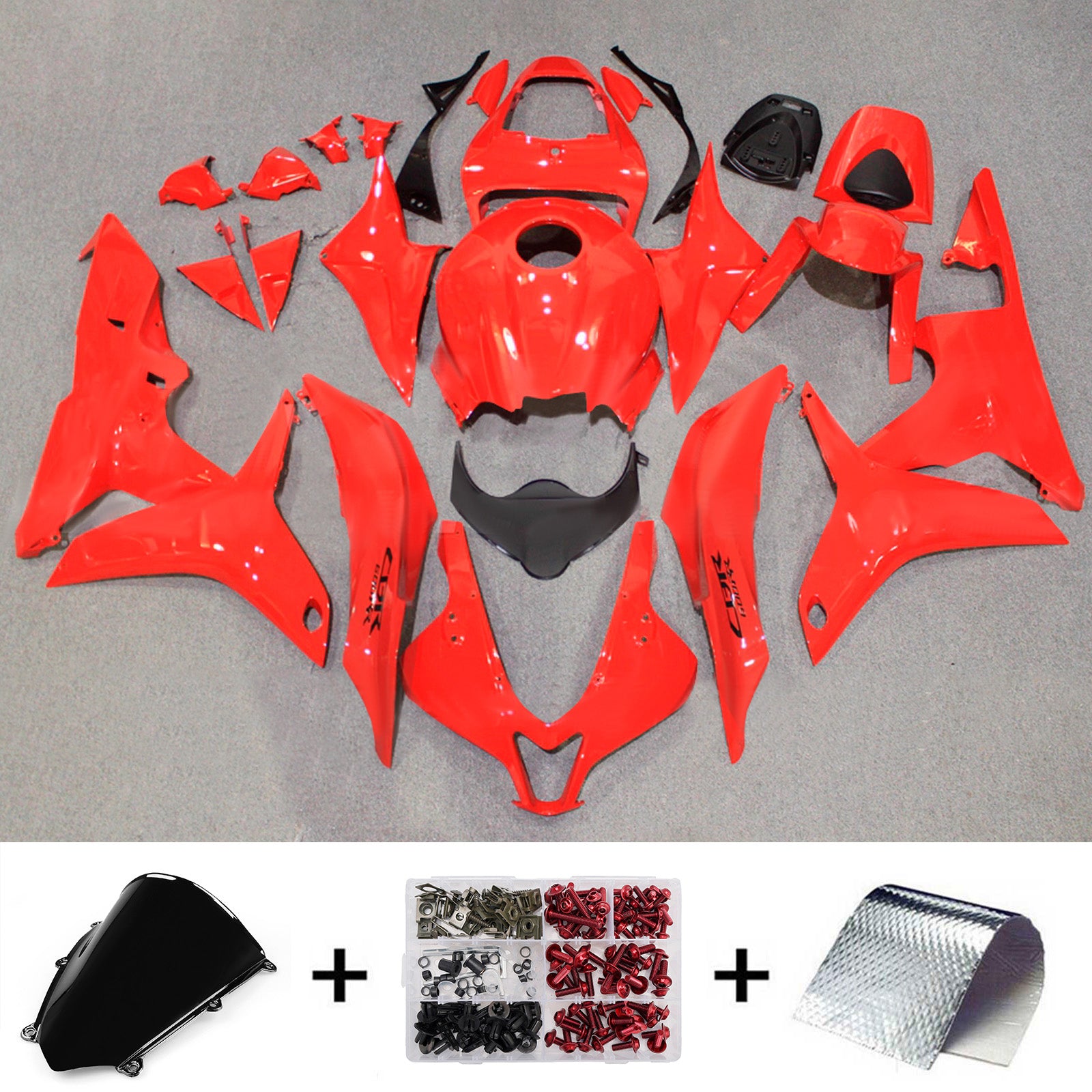 Amotopart 2007-2008 Honda CBR600RR Red Fairing Kit