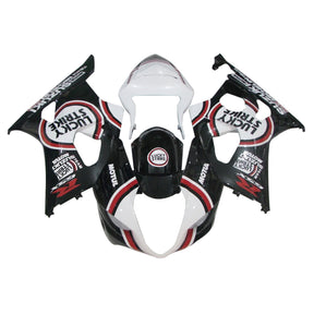 Amotopart 2003-2004 K3 GSXR1000 Suzuki Black&White Fairing Kit