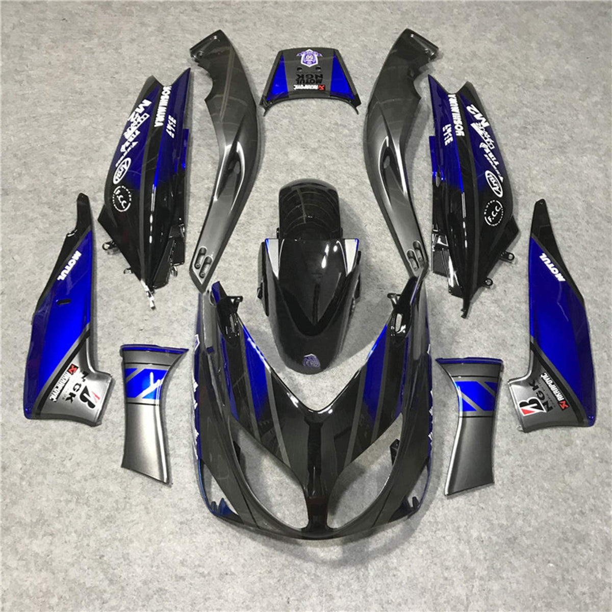 Amotopart 2001-2007 T-Max Yamaha Blue&Black Fairing Kit