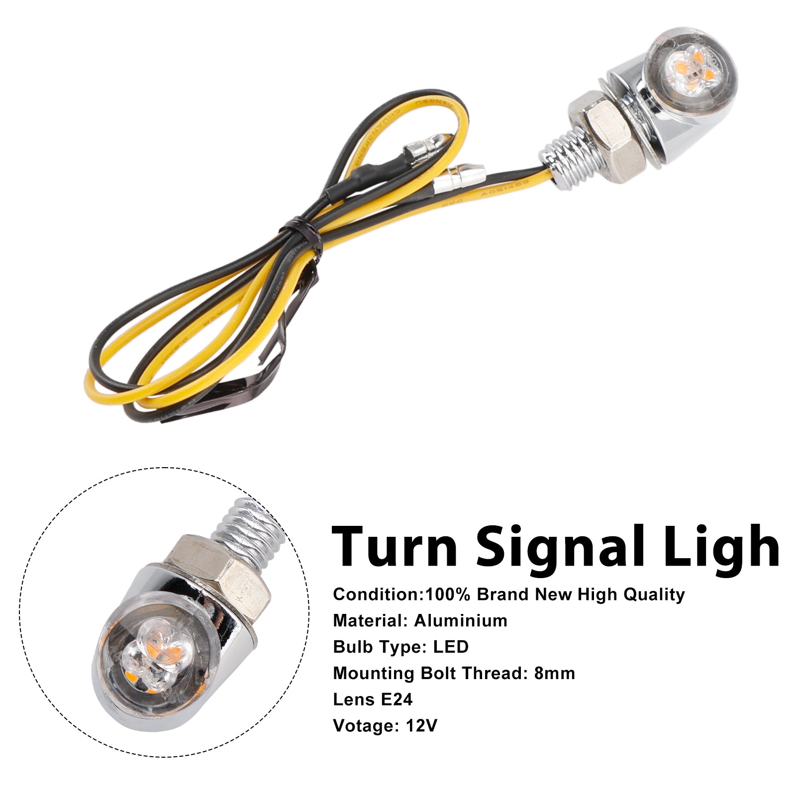 Motocicleta Universal 12V LED INDICADOR INDICADOR INDICADOR DE SINAL