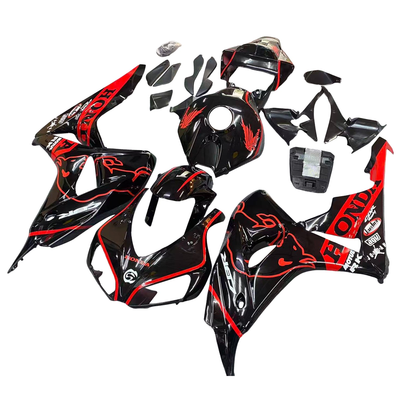 Amotopart 2006-2007 Honda CBR1000RR Black Red Fairing Kit