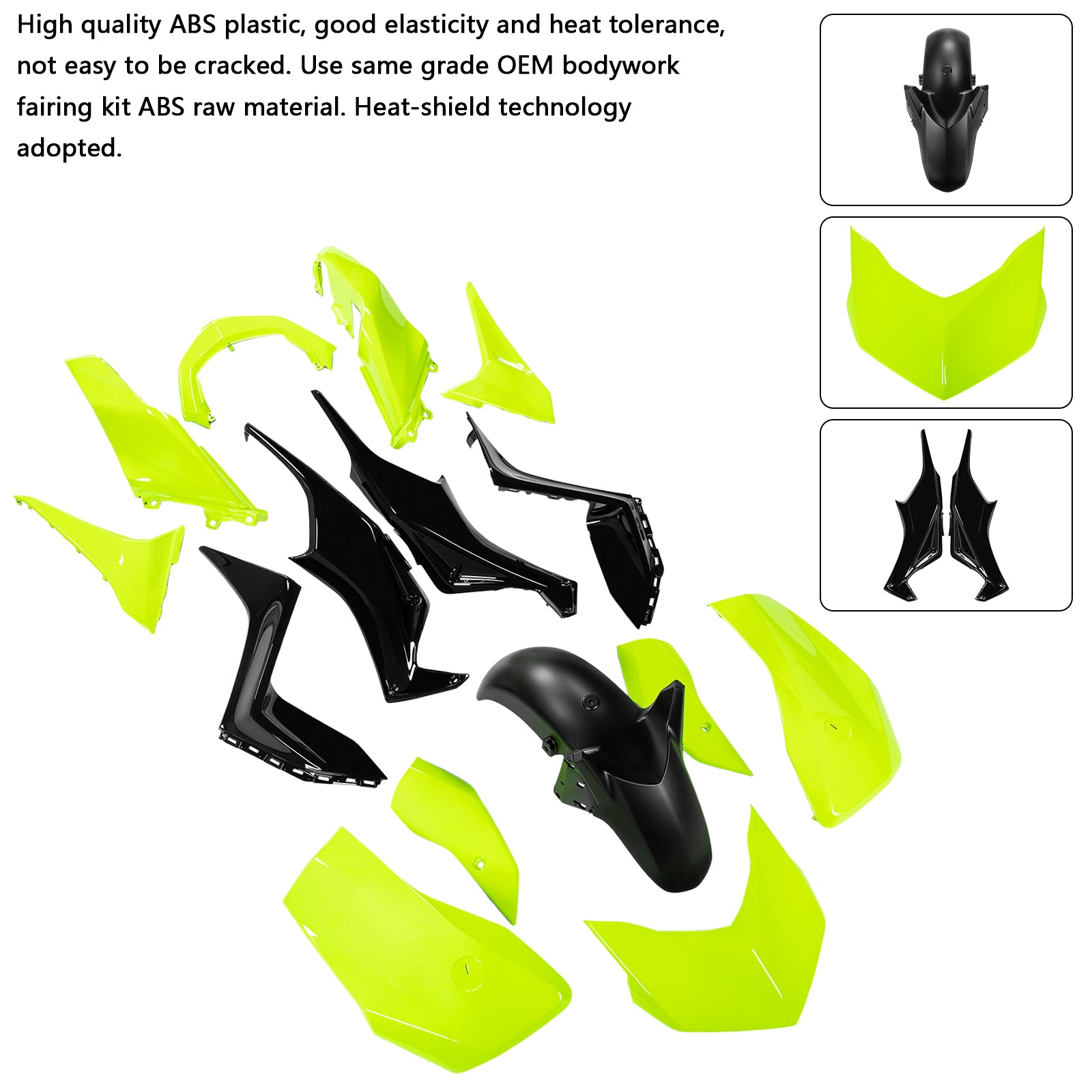 Amotopart 2023-2024 Yamaha X-MAX 300 Yellow Black Fairing Kit