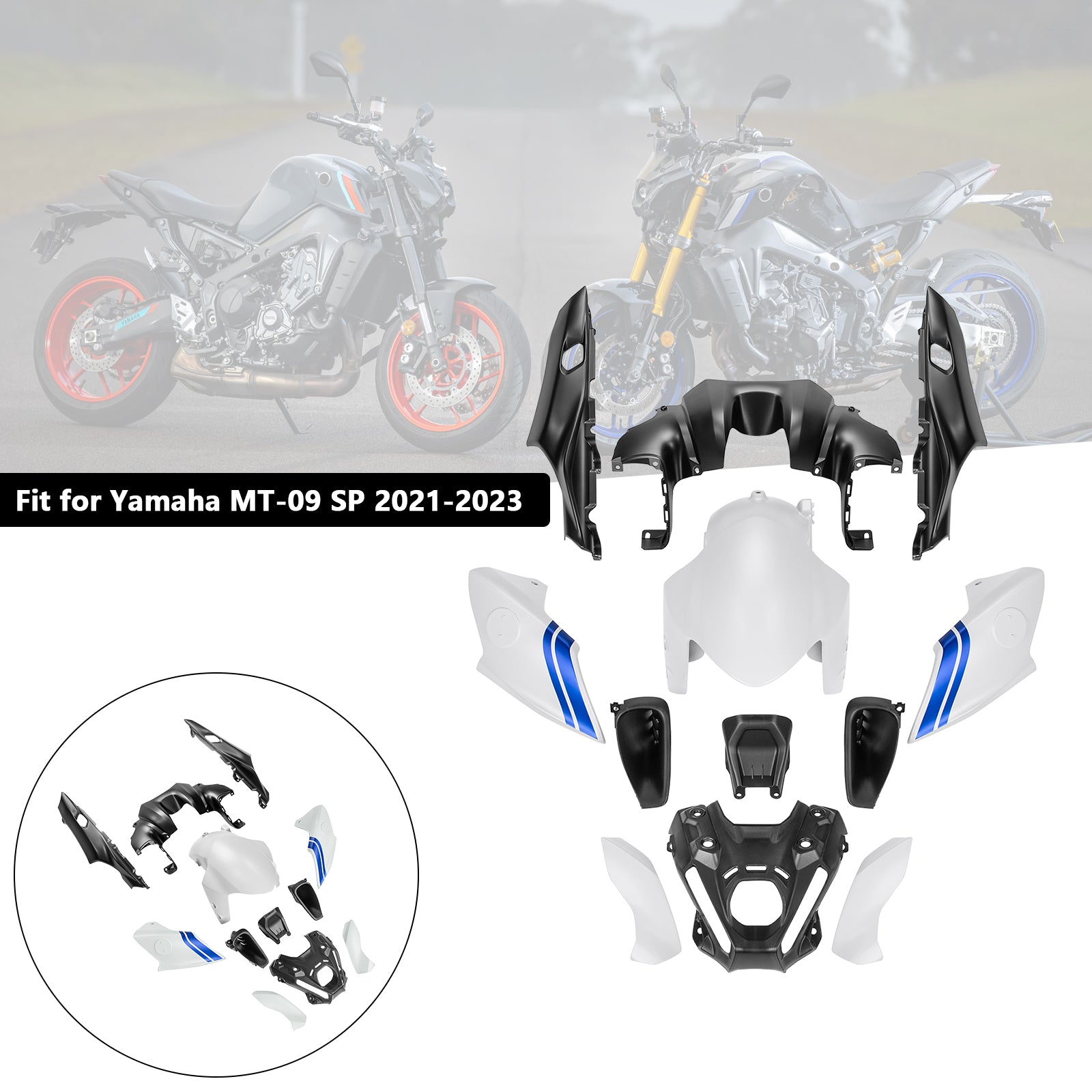 Amotopart 2021-2023 Yamaha MT 09 Verkleidungssatz