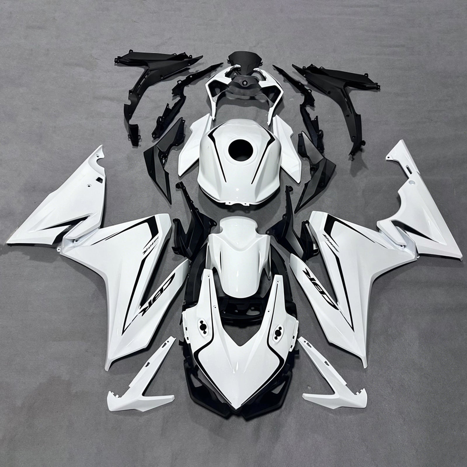 Amotopart 2019-2021 ホンダ CBR500R ホワイト/ブラック フェアリングキット