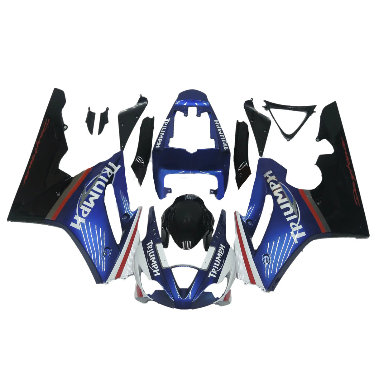 Amotopart 2006-2008 Triumph Daytona 675 Kit de carenado azul y negro