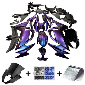 Amotopart 2020-2024 Kit carena Kawasaki ER-6F Ninja650 blu sfumato viola