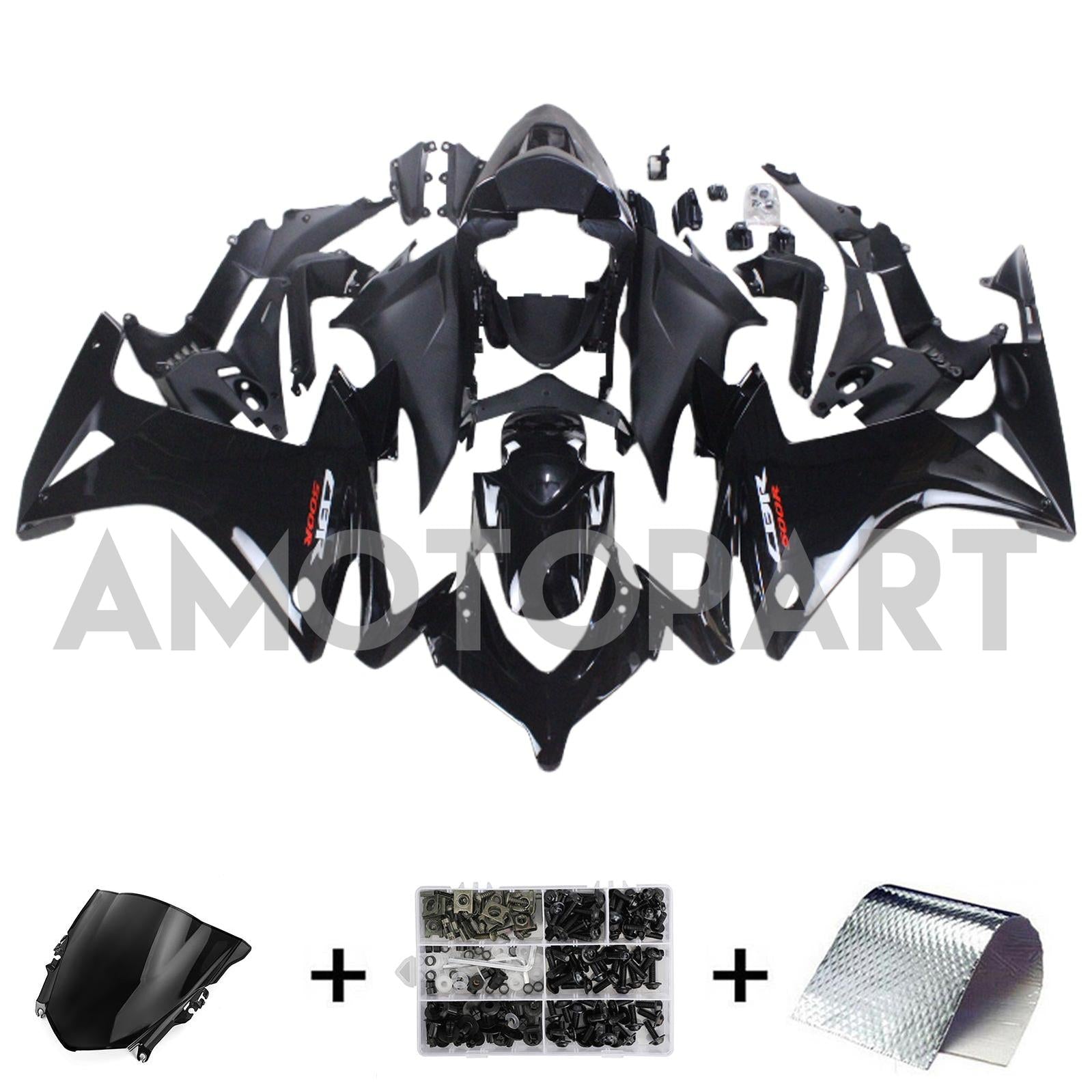 Amotopart 2013-2015 CBR500R Honda Black Fairing Kit