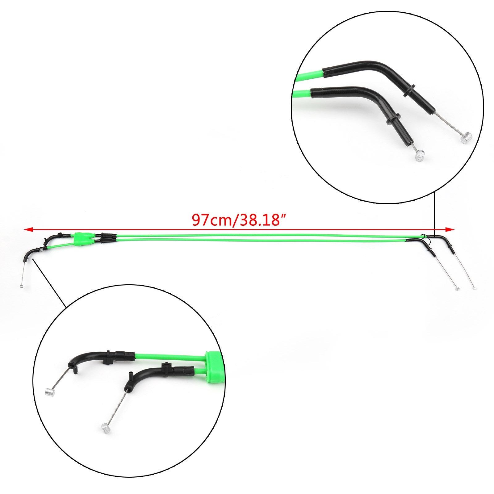 Motorcycle Throttle Cable Wire For Kawasaki Ninja ZX6R ZX600P 2007 2008 Green