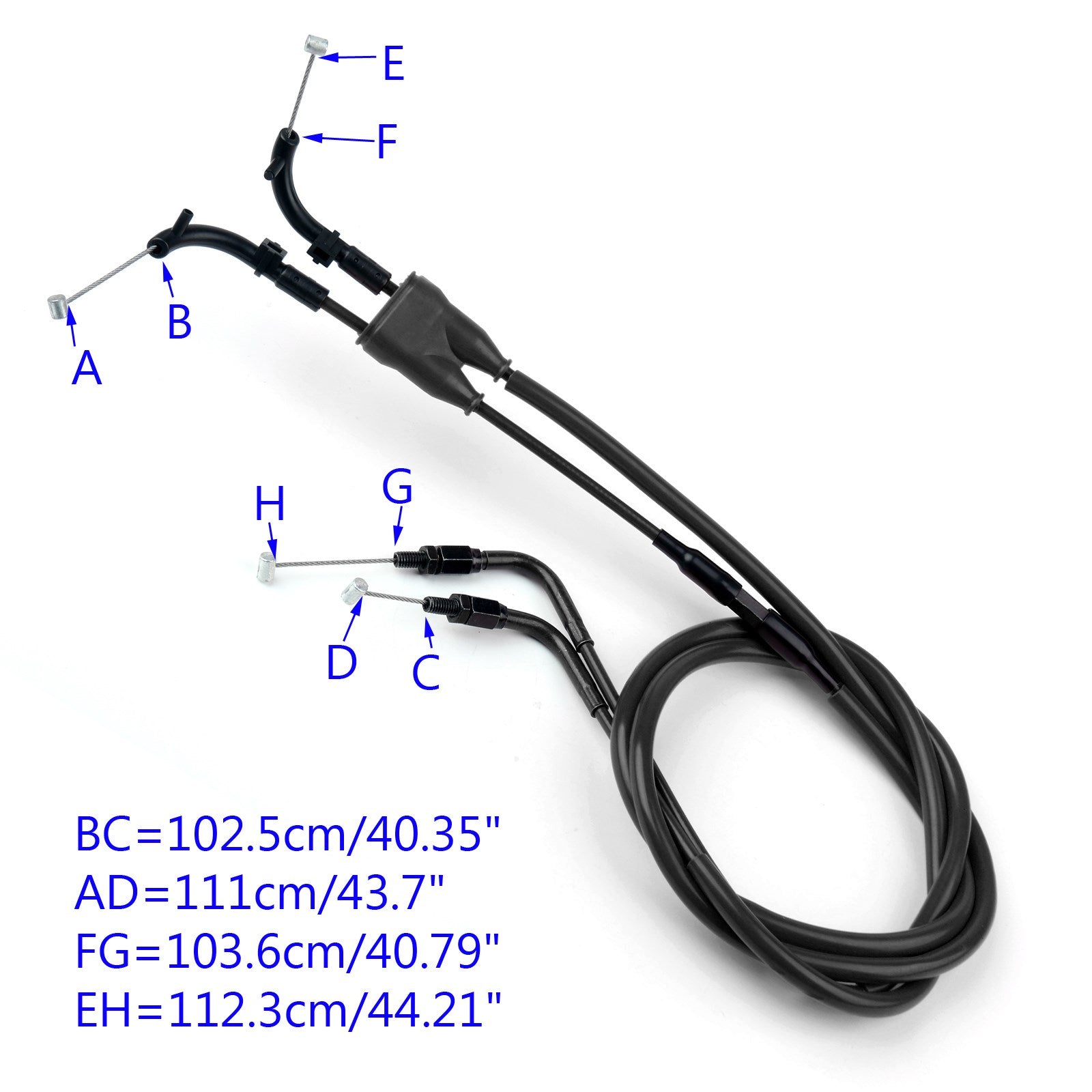 Cable del acelerador Línea alámbrica de empuje/tracción de gas para Yamaha 2014-2017 MT-09 MT09 NEGRO