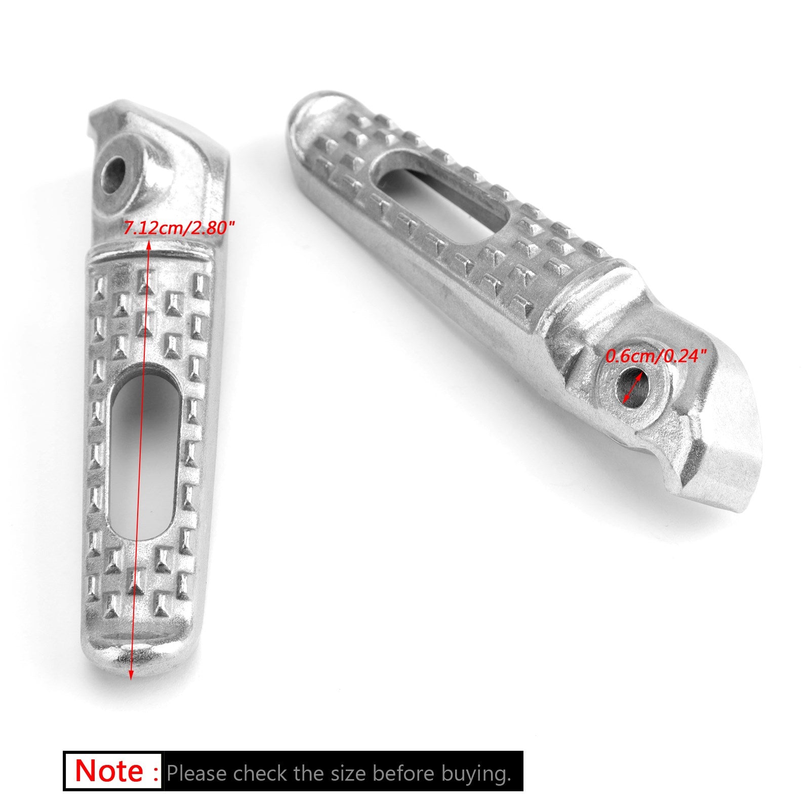 Honda CB1000R CBR 600 1000 RR VTR1000 VTR1000S Silver Rear Foot Peg Footrest
