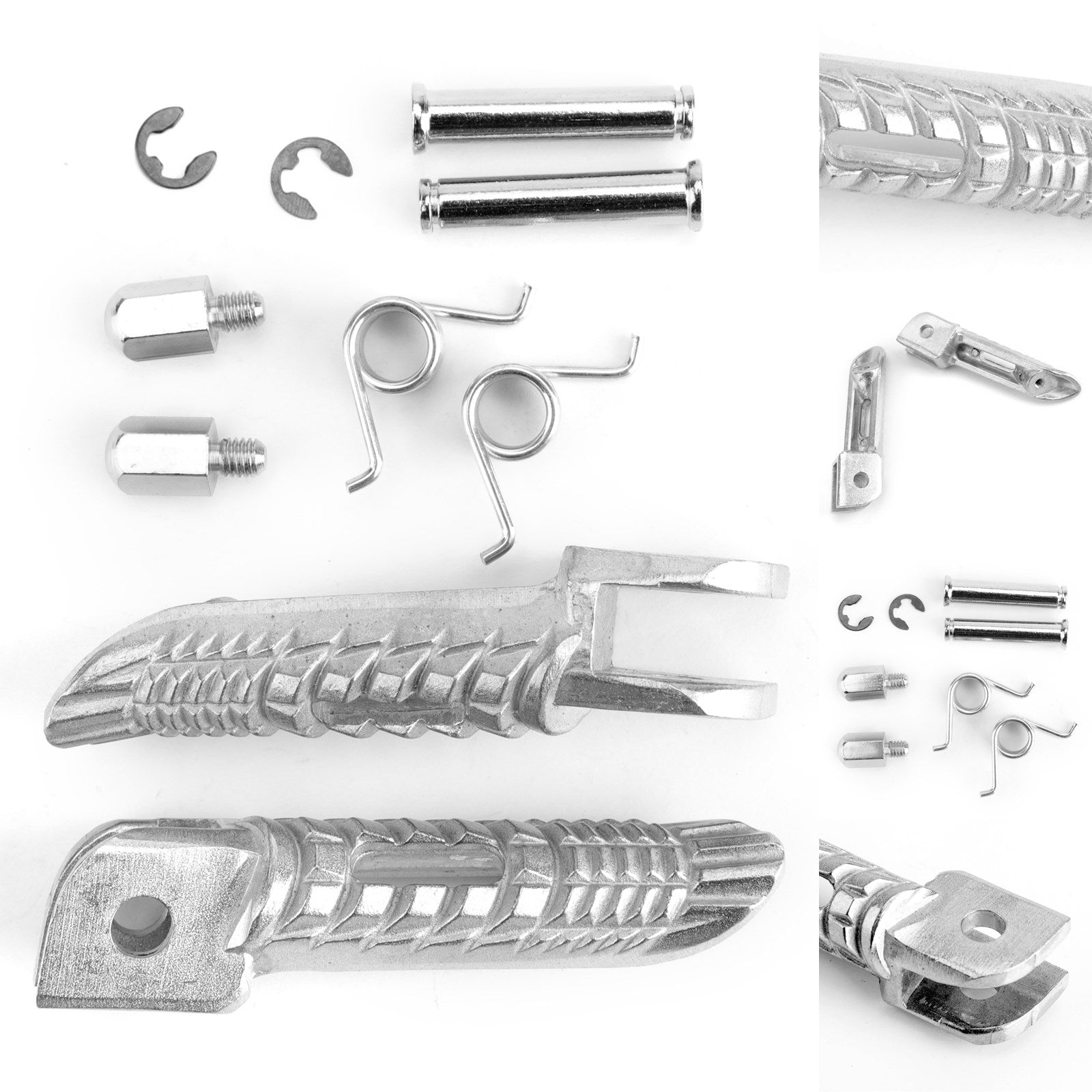 Front Foot Peg Footrest For Suzuki GSXR600 GSXR750 06-14 GSXR1000 2005-14 Silver