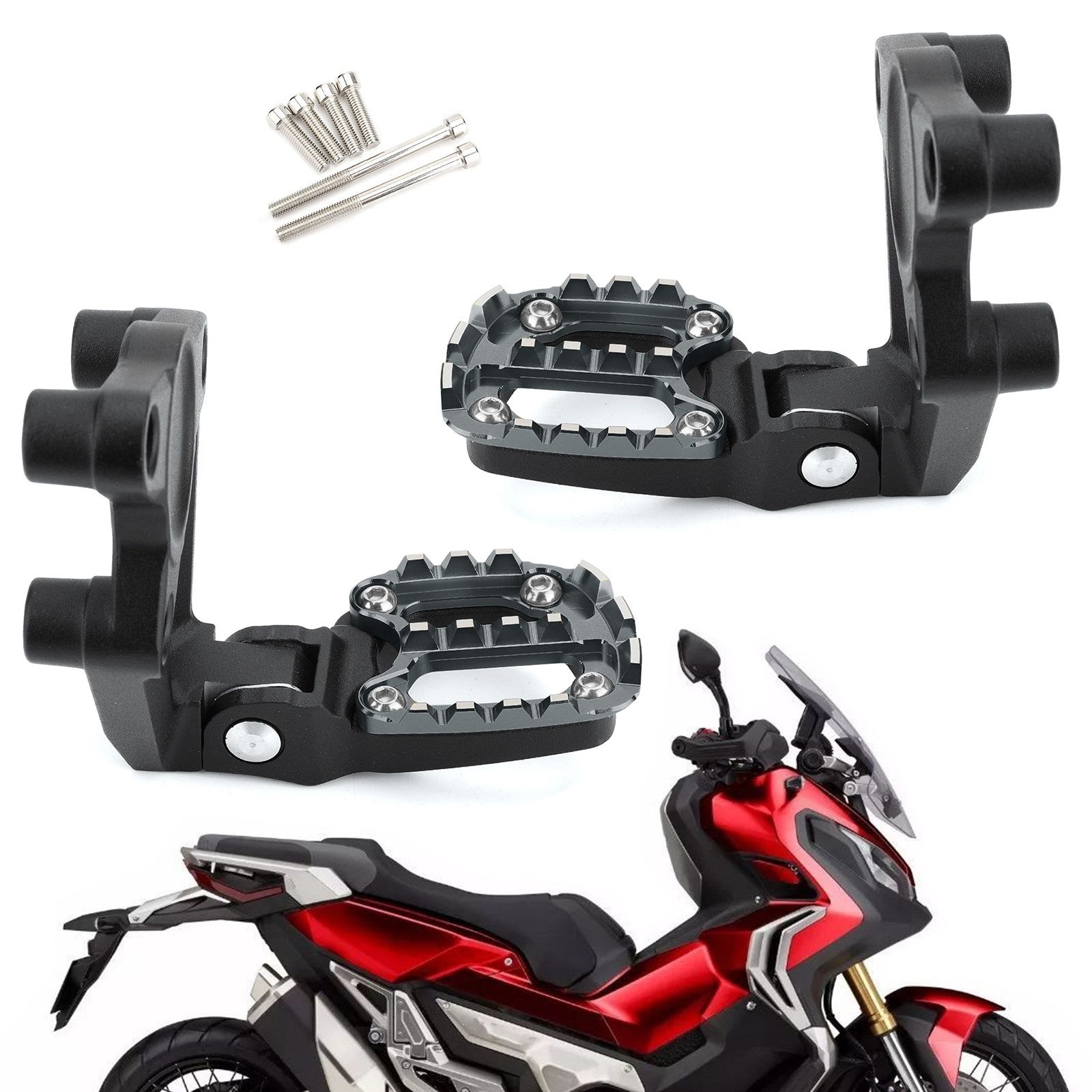 Moto Folding Footrests Foot Pegs Rear Pedals For Honda X-ADV 750 2017-2018 TI