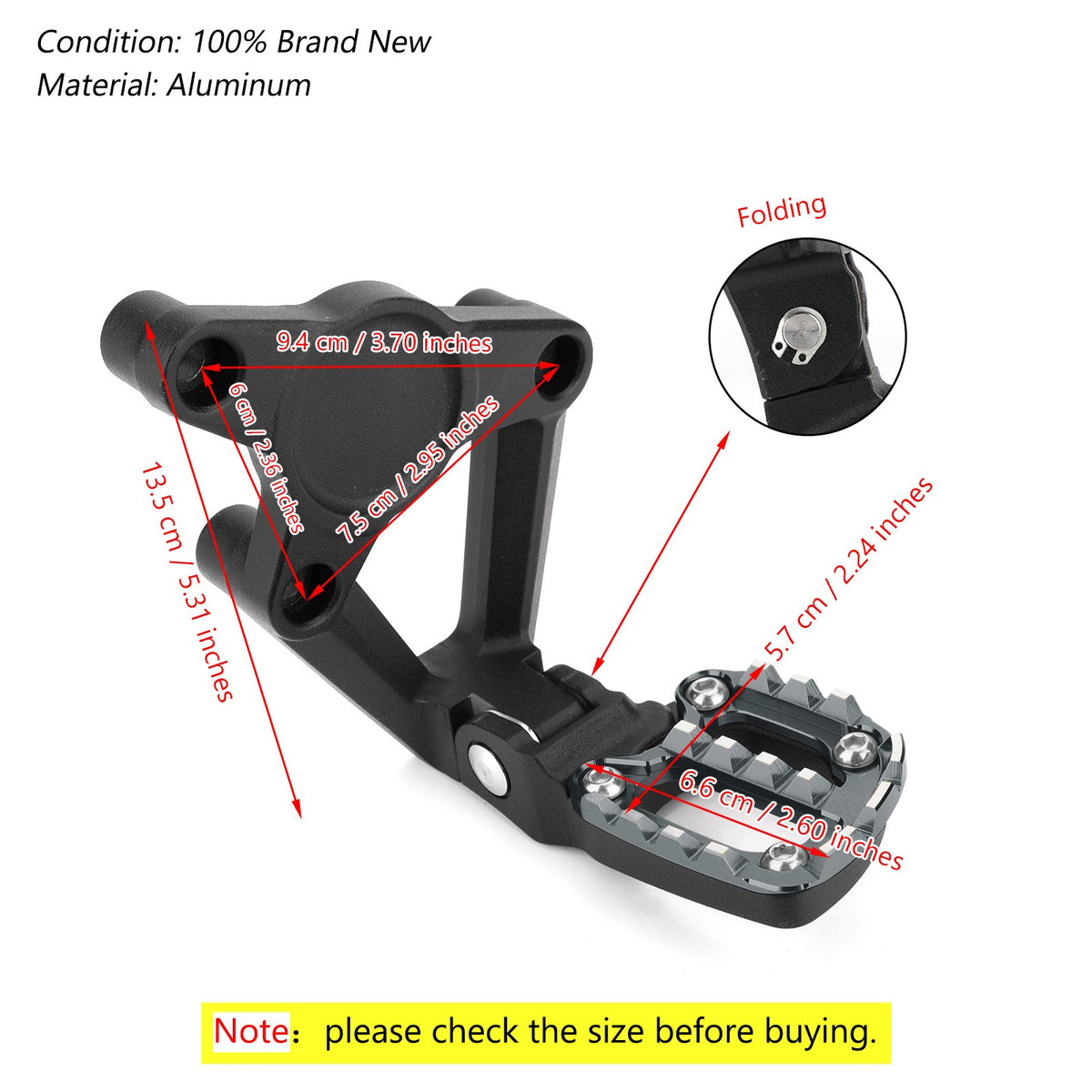 Moto Folding Footrests Foot Pegs Rear Pedals For Honda X-ADV 750 2017-2018 TIVehicle Parts &amp; Accessories, Motorcycle Parts, Other Motorcycle Parts!