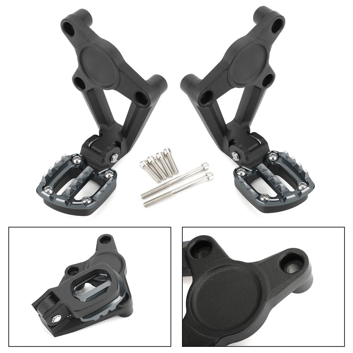 Moto Folding Footrests Foot Pegs Rear Pedals For Honda X-ADV 750 2017-2018 TI