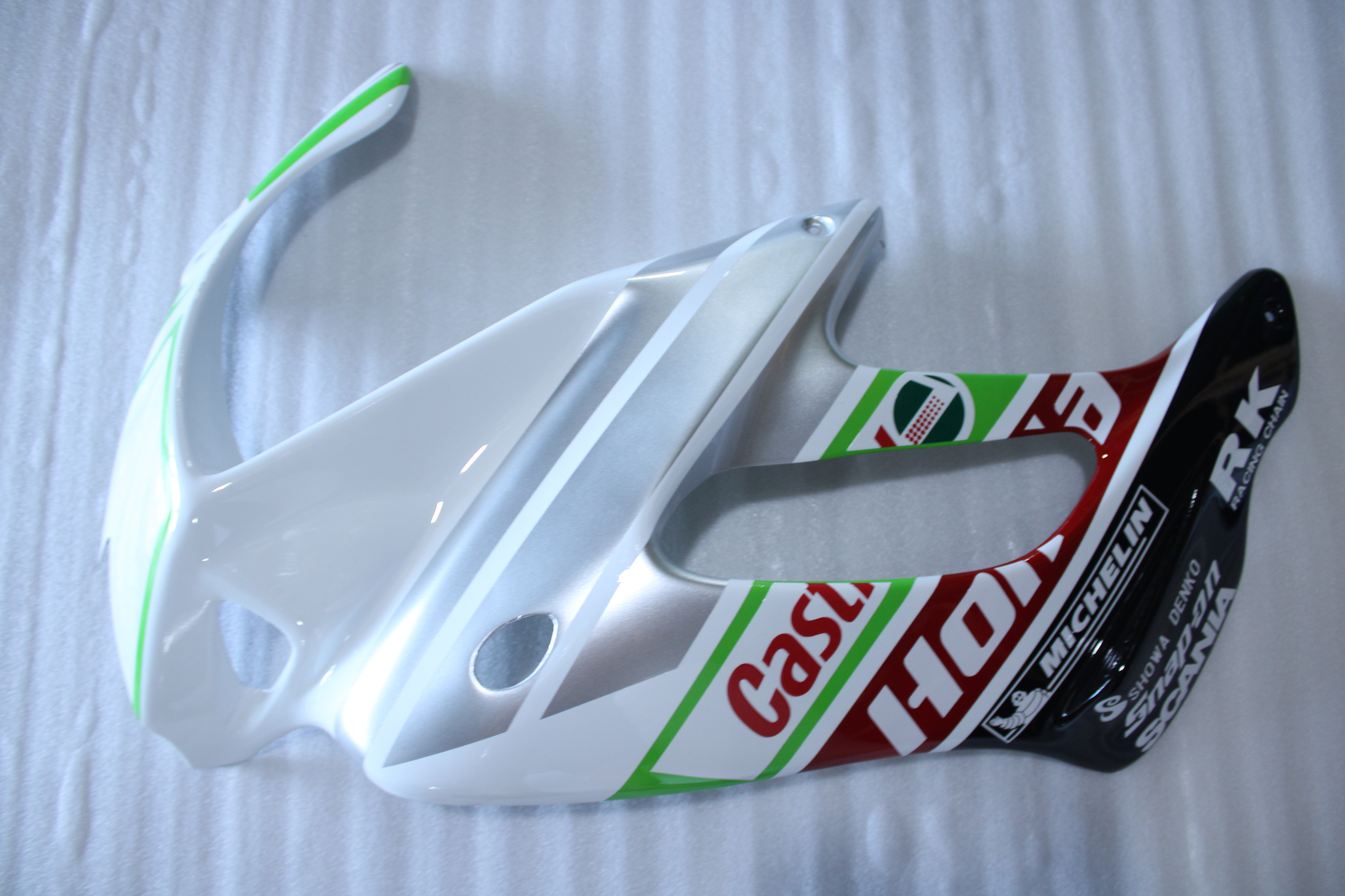 Amotopart 1997-2005 VTR1000F Honda White&Green Fairing Kit