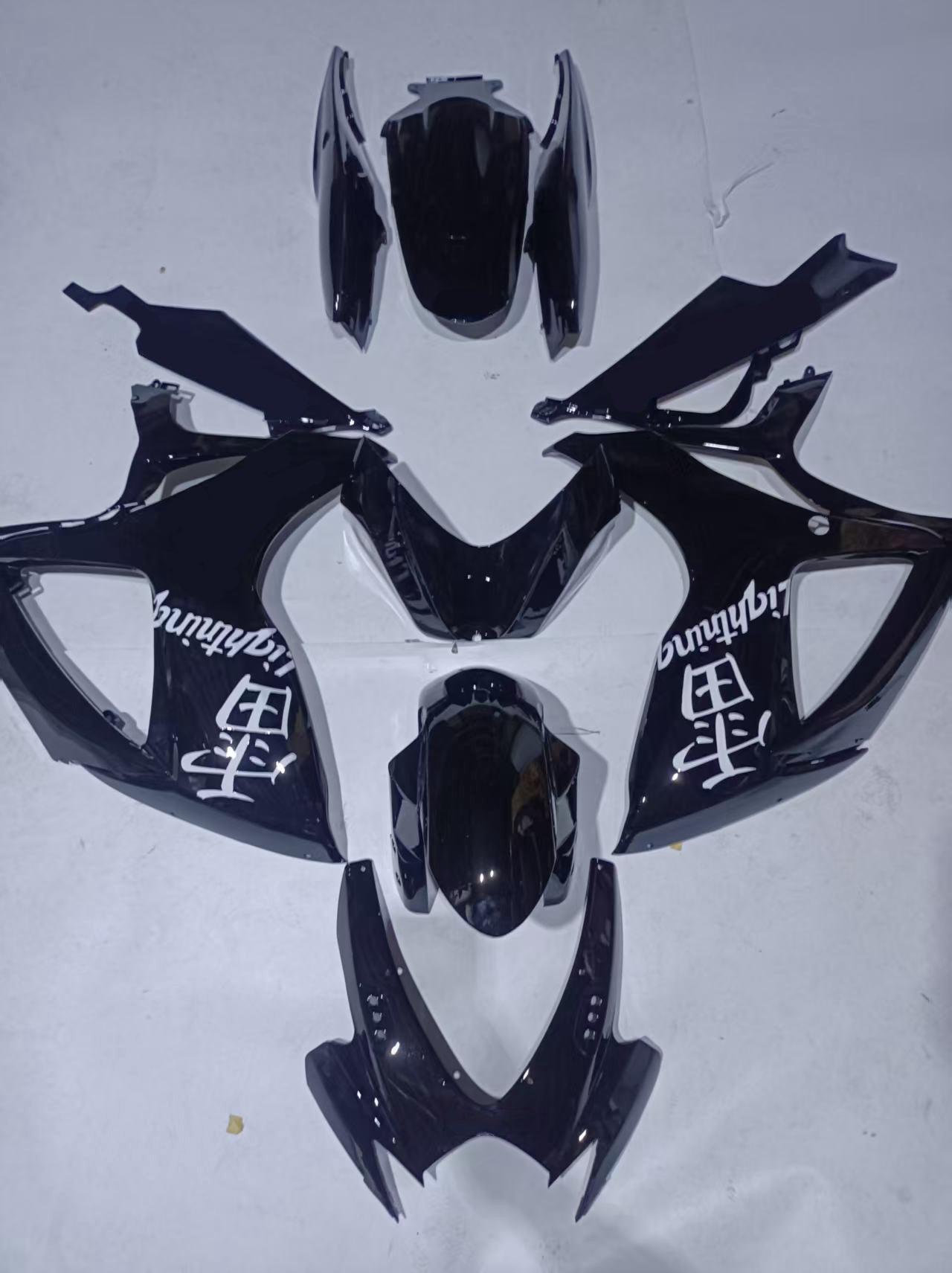 Amotopart 2006-2007 GSXR600750 Suzuki Fairing Black lightening Kit