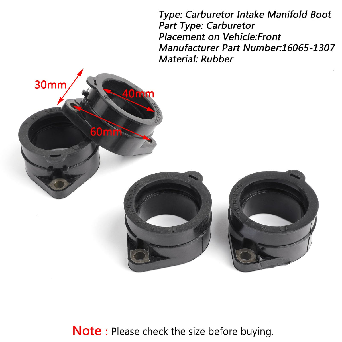 Rubber Throttle Body Intake Manifold Boot For Kawasaki GPZ ZRX 1100 1200 ZRT