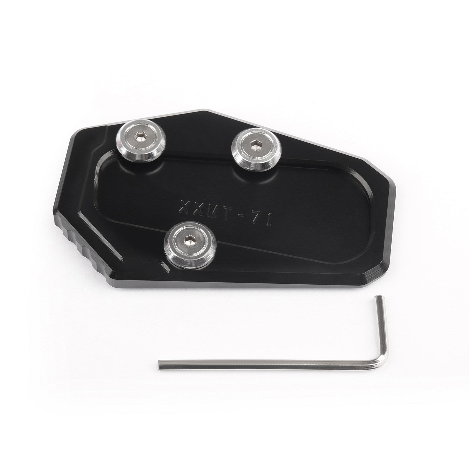 Soporte lateral Placa de soporte Almohadilla de pie para BMW R1200RT 2014-2015 Negro