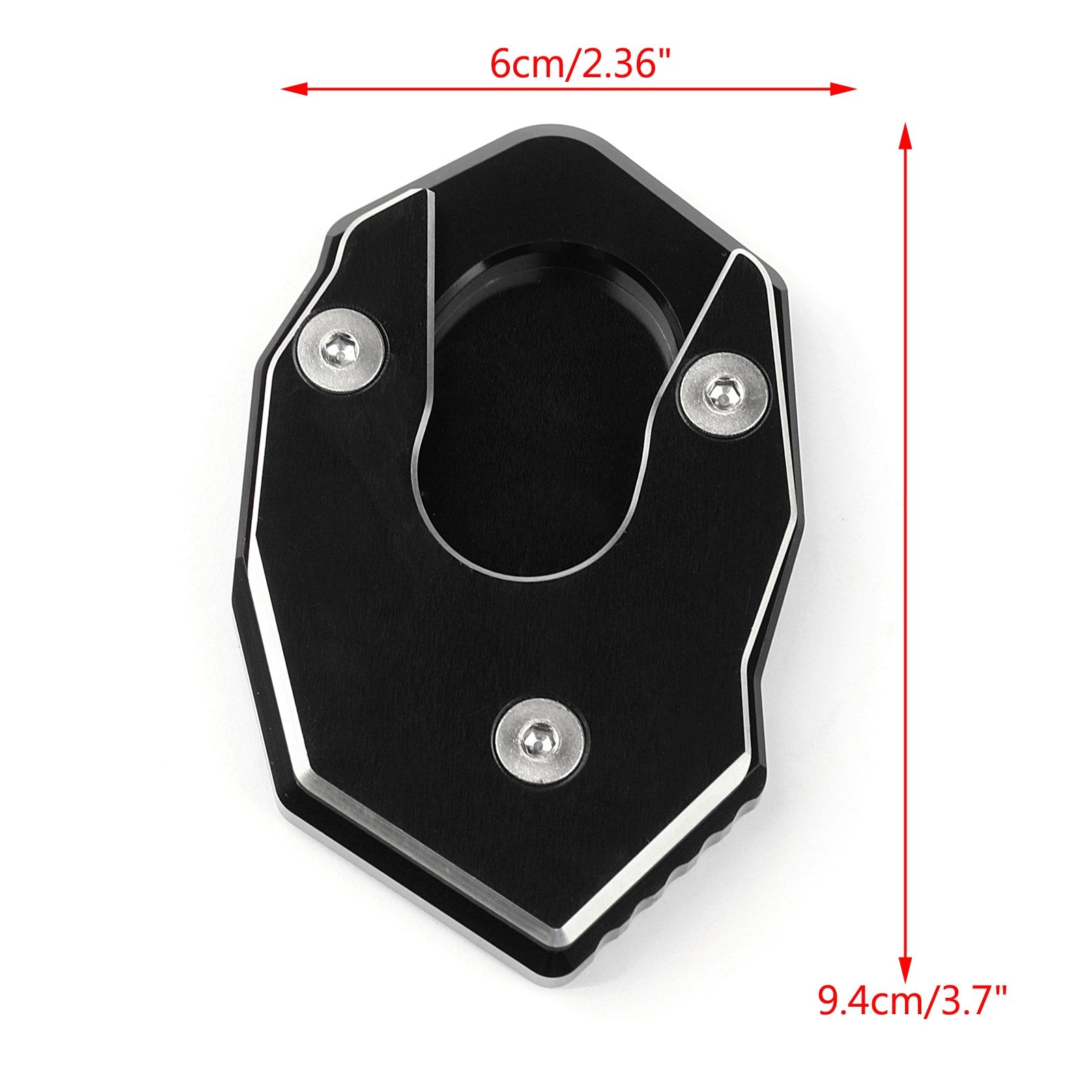 Pad di estensione del supporto della piastra laterale del cavalletto per Kawasaki Z1000 Z800 ZX-10R ER6F BK