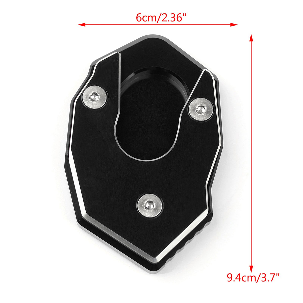 Kickstand Side Plate Stand Extension Pad For Kawasaki Z1000 Z800 ZX-10R ER6F BK