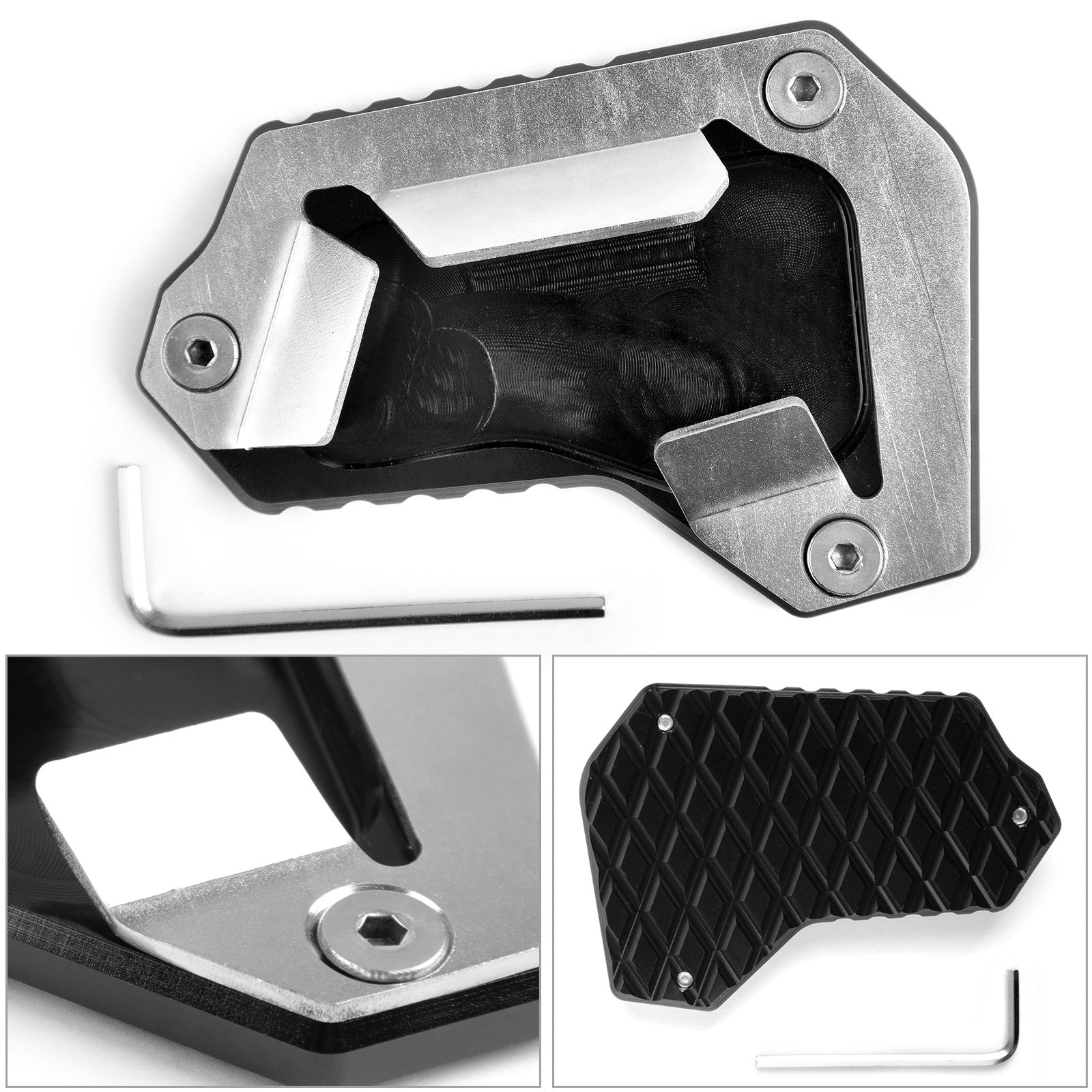 Explorer kickstand sidestand stand extension enlarger pad For Triumph Tiger 1200