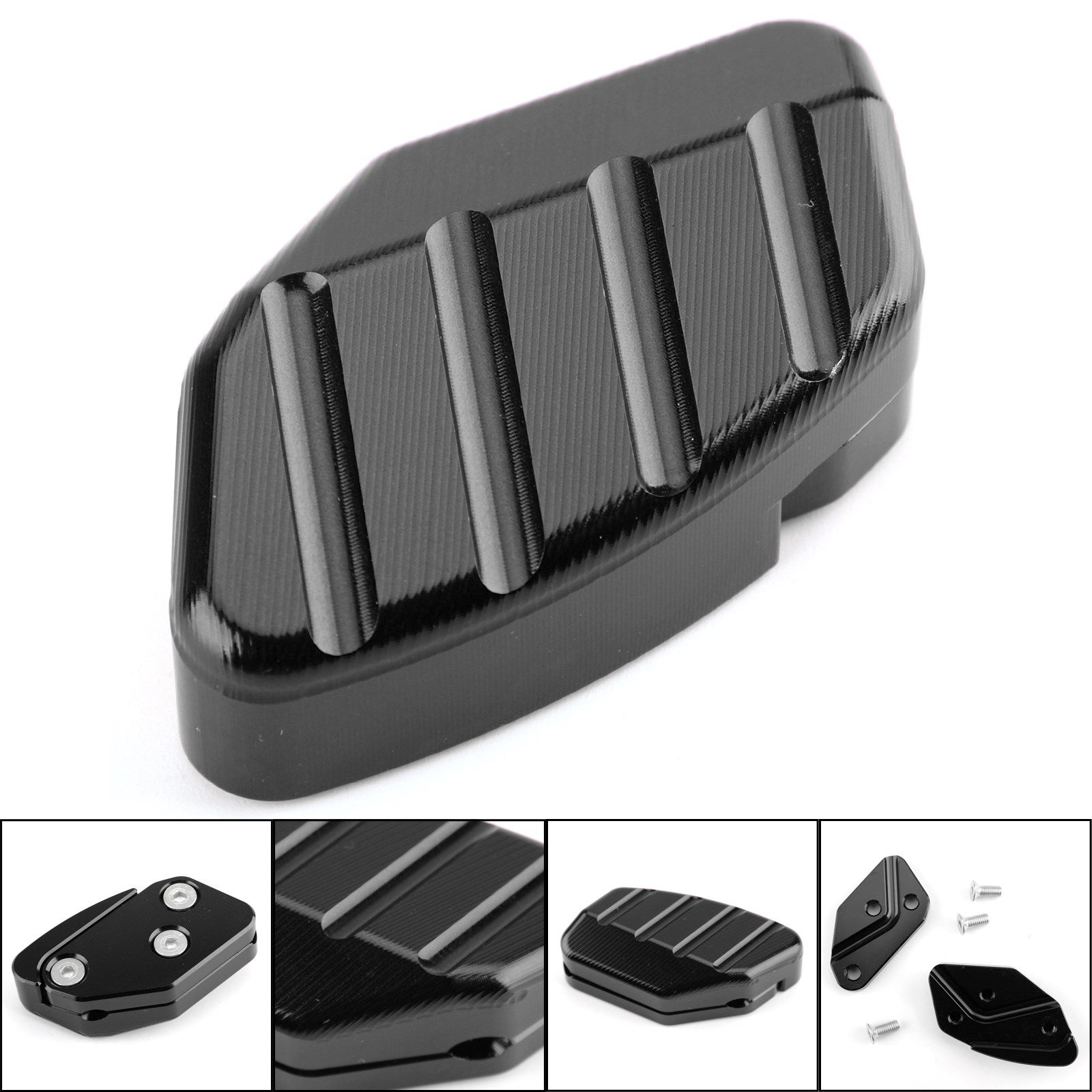 Yamaha XMAX300 400 250 125 Black Foot Side Stand Extension Pad Plate Support
