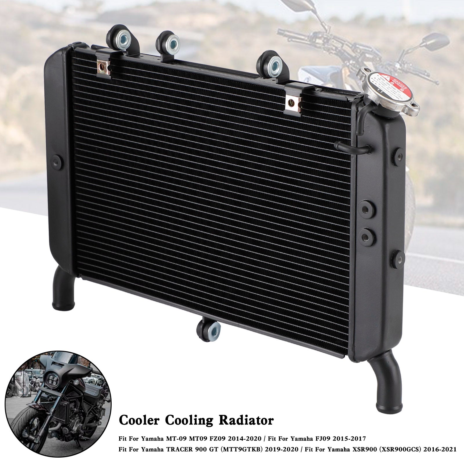 Yamaha FJ09 MT09 MT-09 TRACER 900 XSR900 Radiator Cooler Cooling