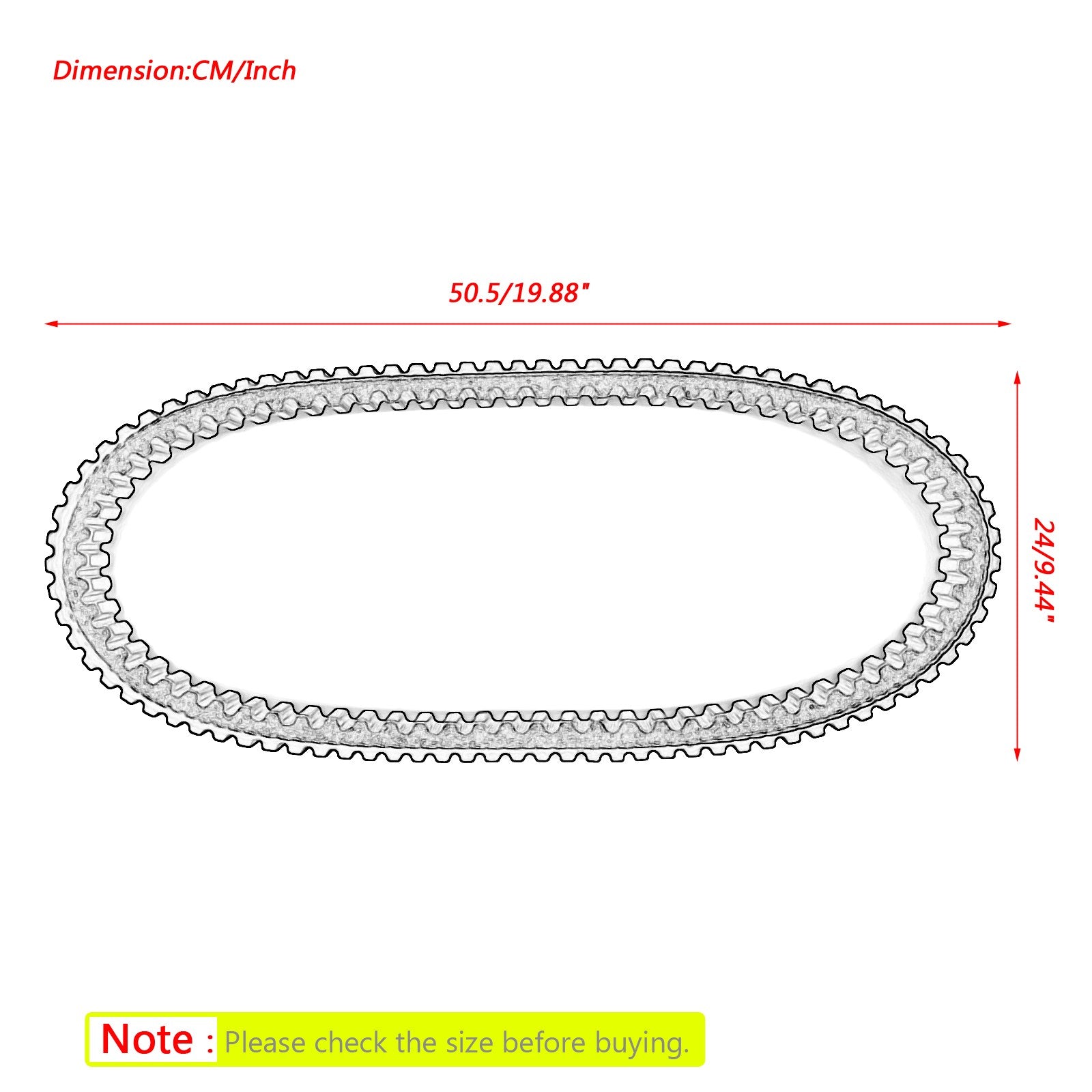 Arctic Cat 0627-026 0627-033 Snowmobile Bearcat 660 Wide Track Drive Belt