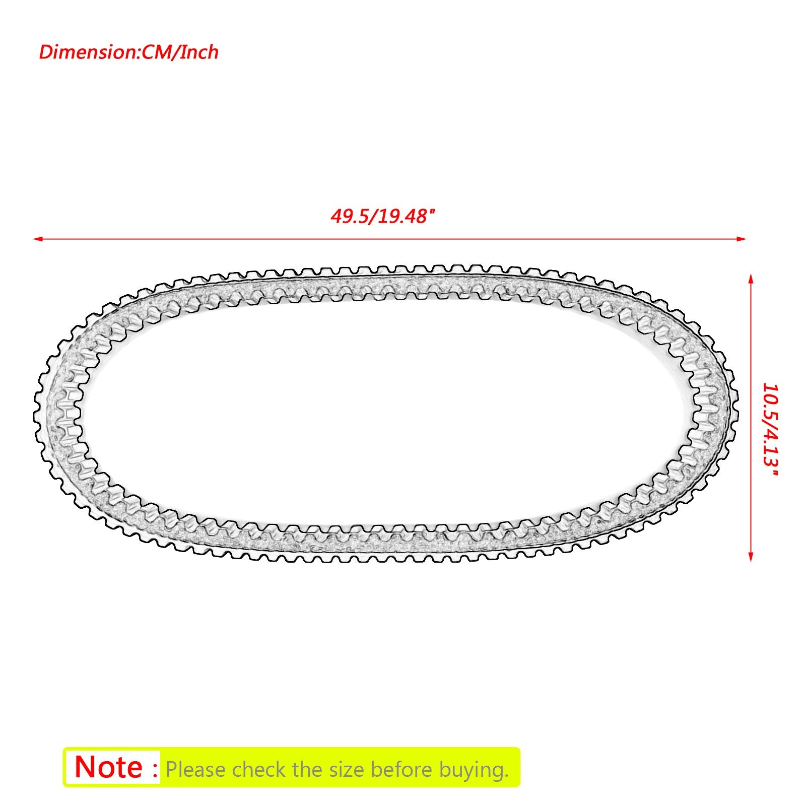 Drive Belt For Yamaha 820-17641-01-00 Snowmobile Bravo Enticer Exciter Phazer +