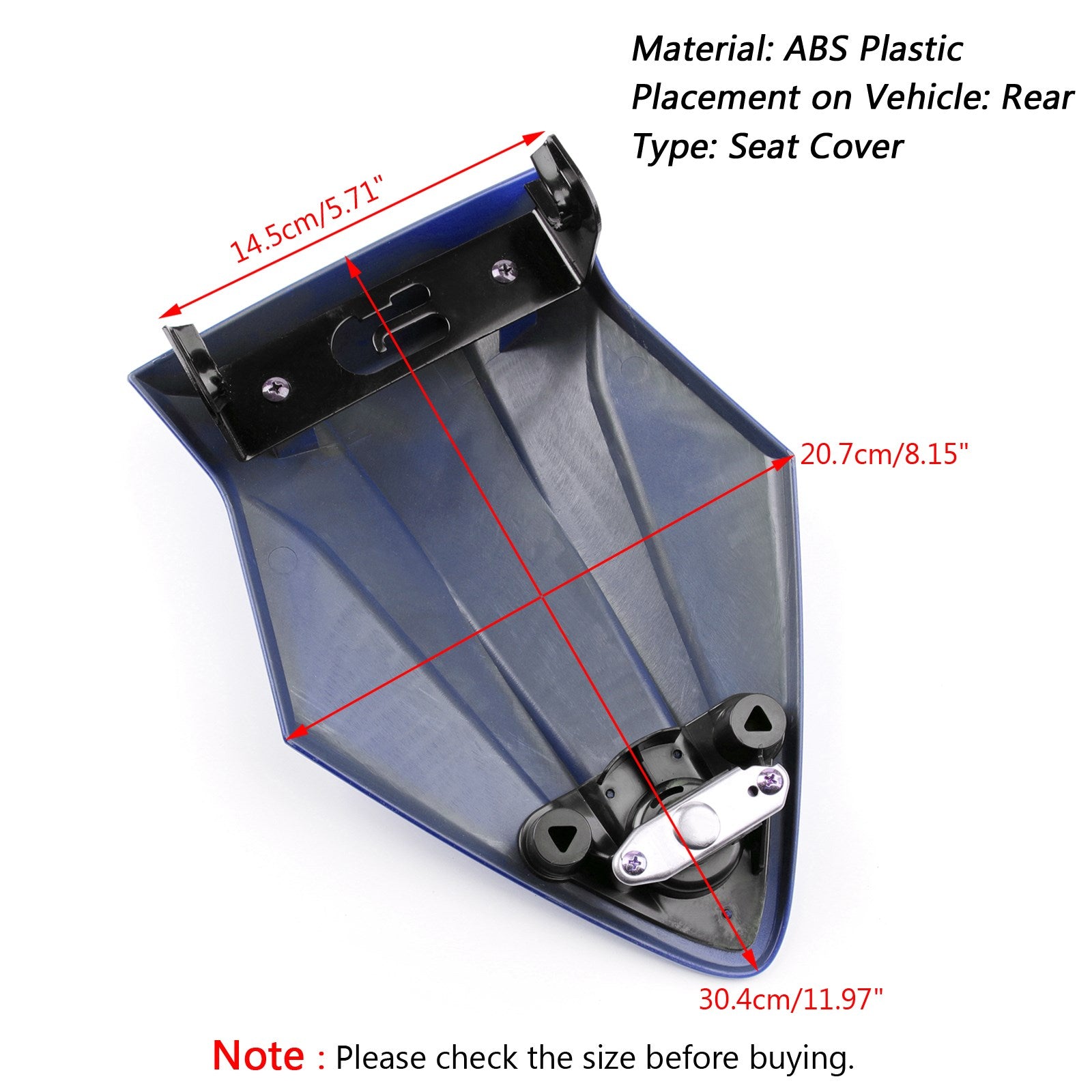 15-18 BMW S1000RR ABS Couverture de capot de siège arrière de passager en plastique