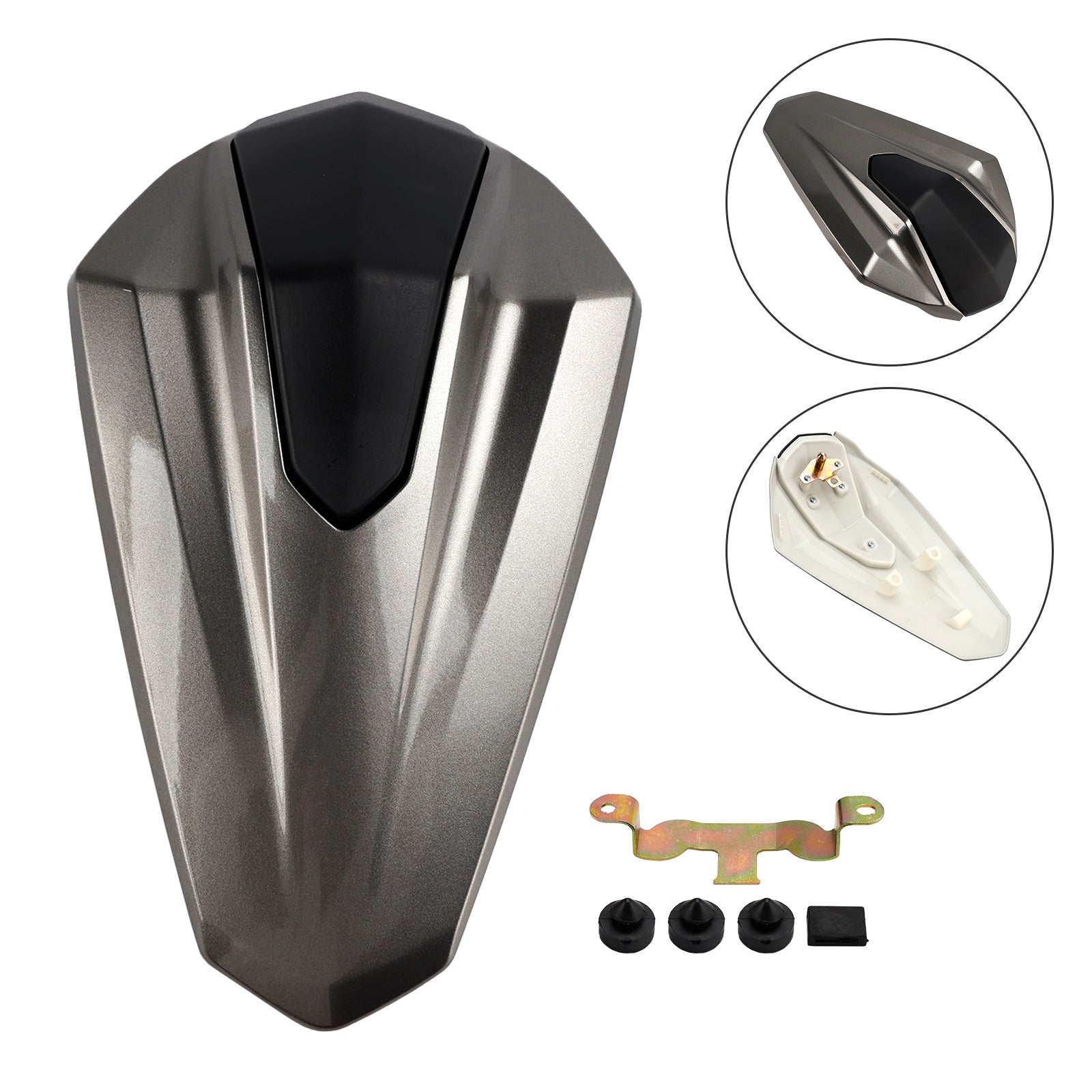 18-24 Kawasaki Ninja 400 ABS  Passenger Rear Seat Cover Cowl Gray