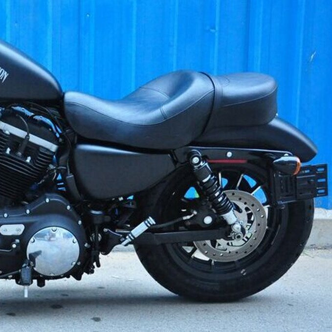 Harley HD Sportster XL1200N XL883N (2004–2018), schwarzer Doppelsitz für Fahrer und Beifahrer hinten