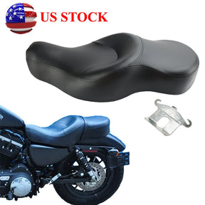 2004-2018 Harley HD Sportster XL1200N Black Driver & Rear Passenger Two-up Seat