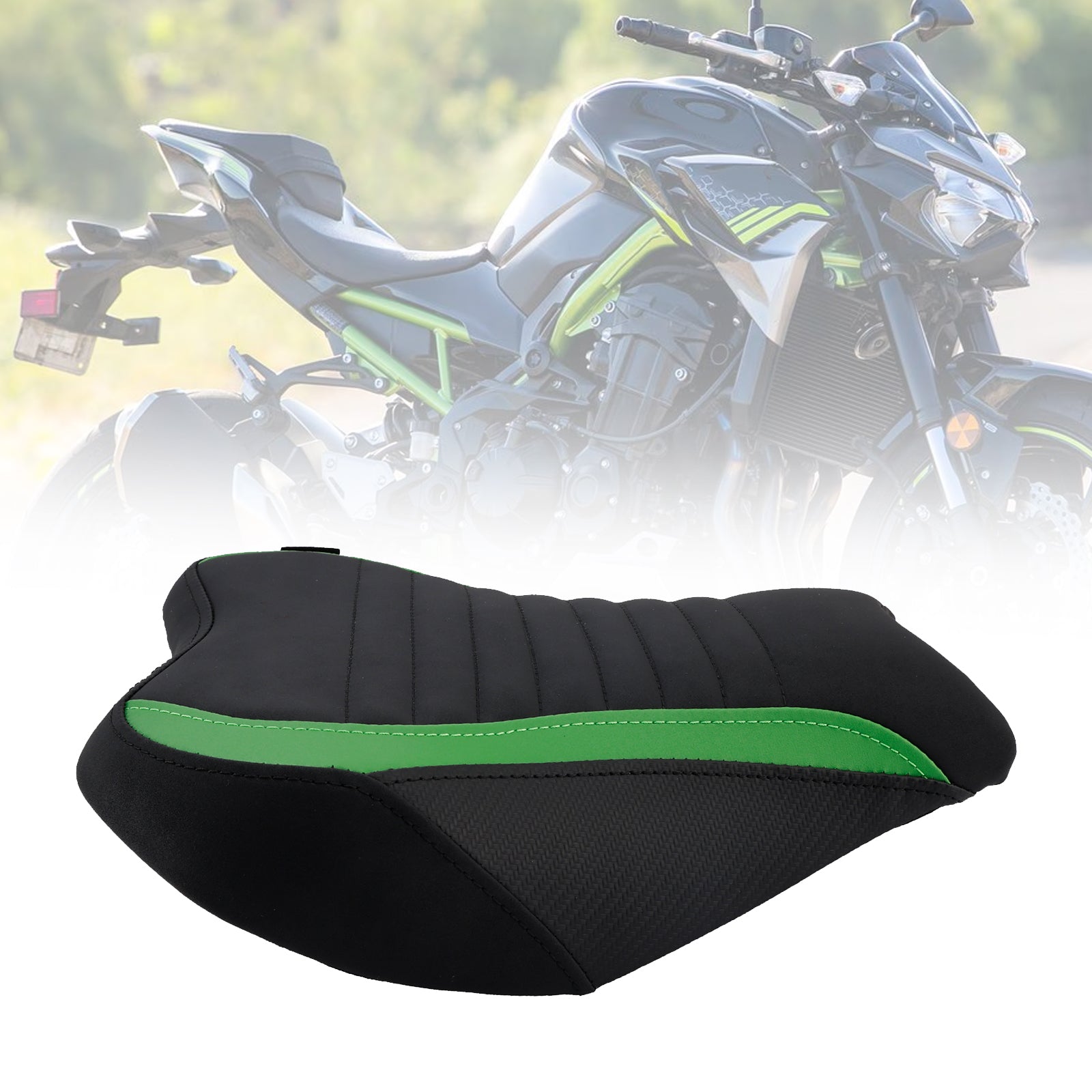 2017-2024 Kawasaki Ninja Z900 Byt ut främre bakre förarpassagerarsäte grön