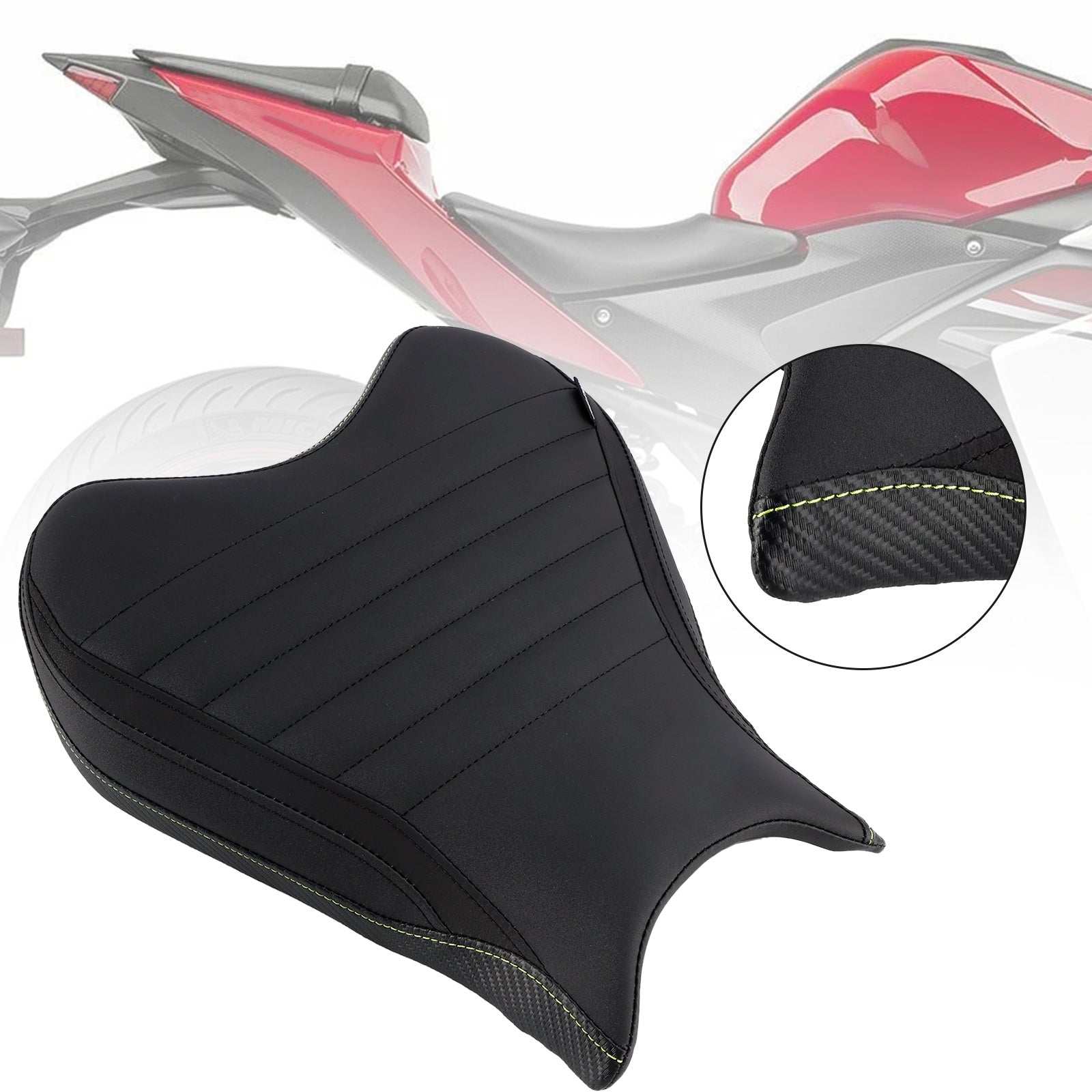 Front Driver Seat Raider Cushion Pu Fit For Yamaha Yzf-R7 Yzf R7 2021-2022 Red
