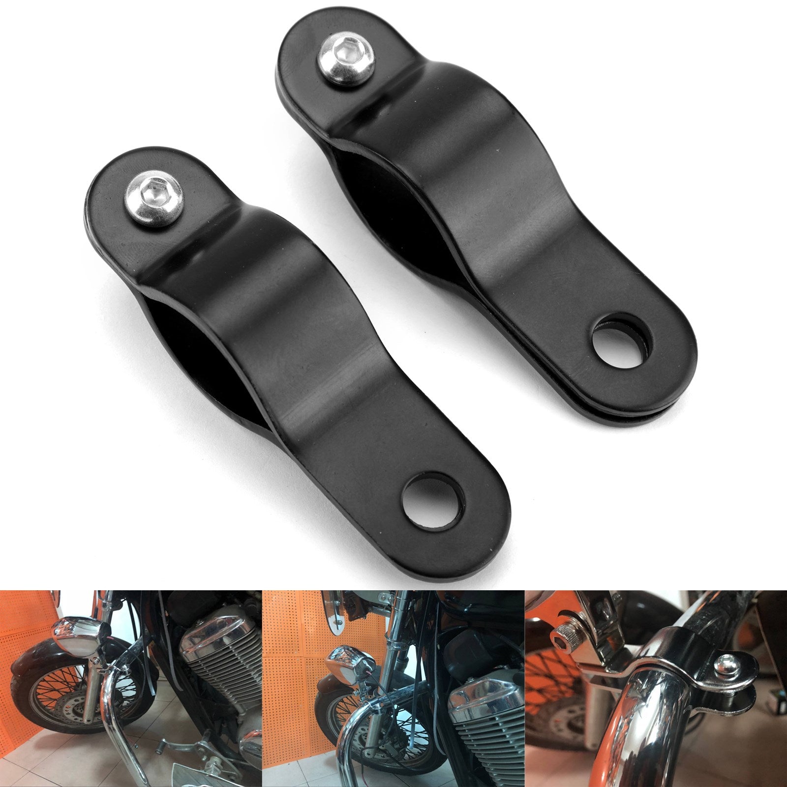 Foco antiniebla para motocicleta, soporte de barra parachoques, abrazadera de montaje ajustable de 30-35MM