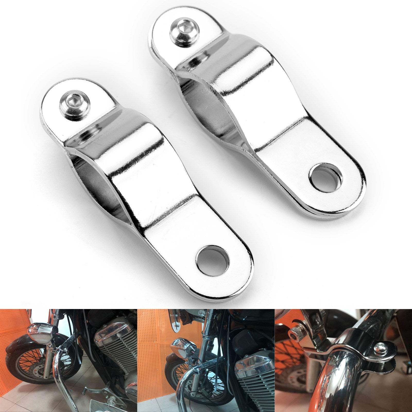 Motorrad-Nebelscheinwerfer-Scheinwerfer, Bull Bar-Halterung, 30–35 mm, verstellbare Halterung