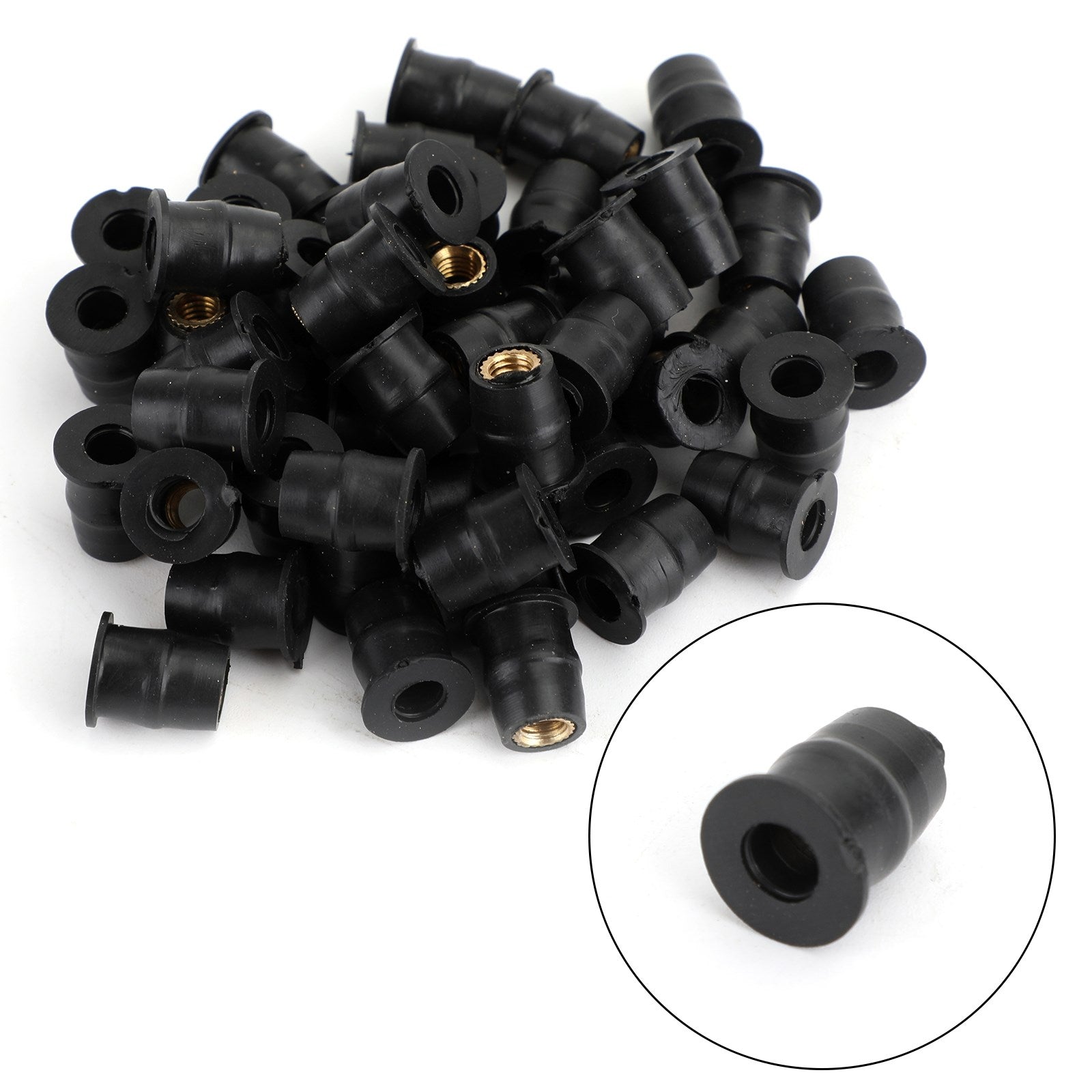 M5 Gummi-Nutmutter für Windschutzscheibe und Verkleidung, 10 mm 3/8 Wellnuts