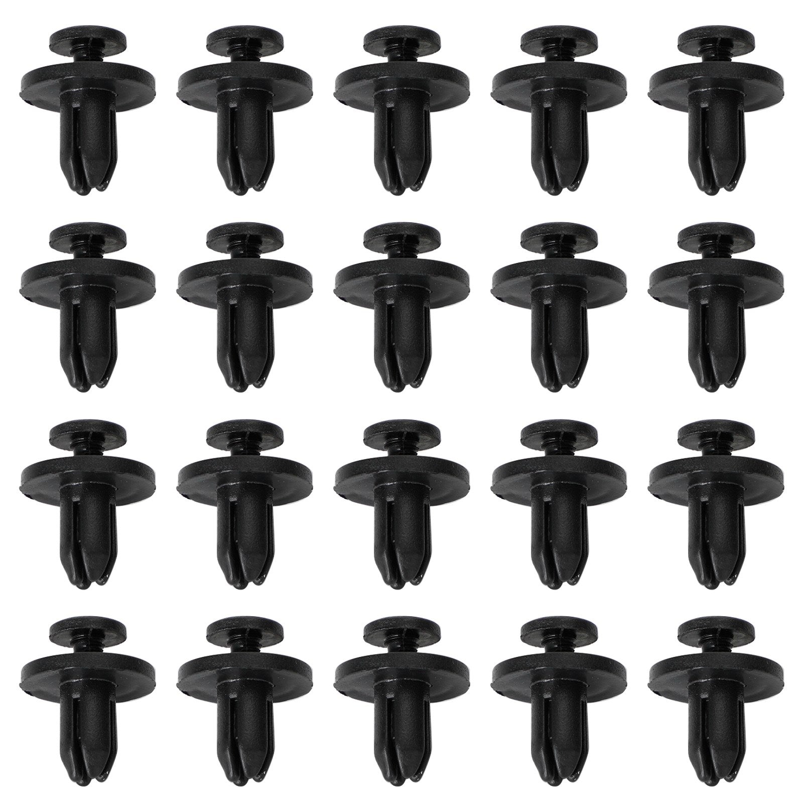 20 Pack 6mm Fairing Panel Trim Clips Screw In Rivets Clip Motorcycle Universal