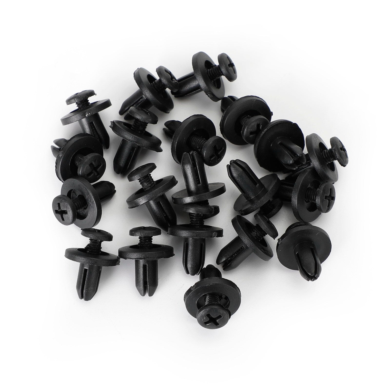 20 Pack 6mm Fairing Panel Trim Clips Screw In Rivets Clip Motorcycle Universal