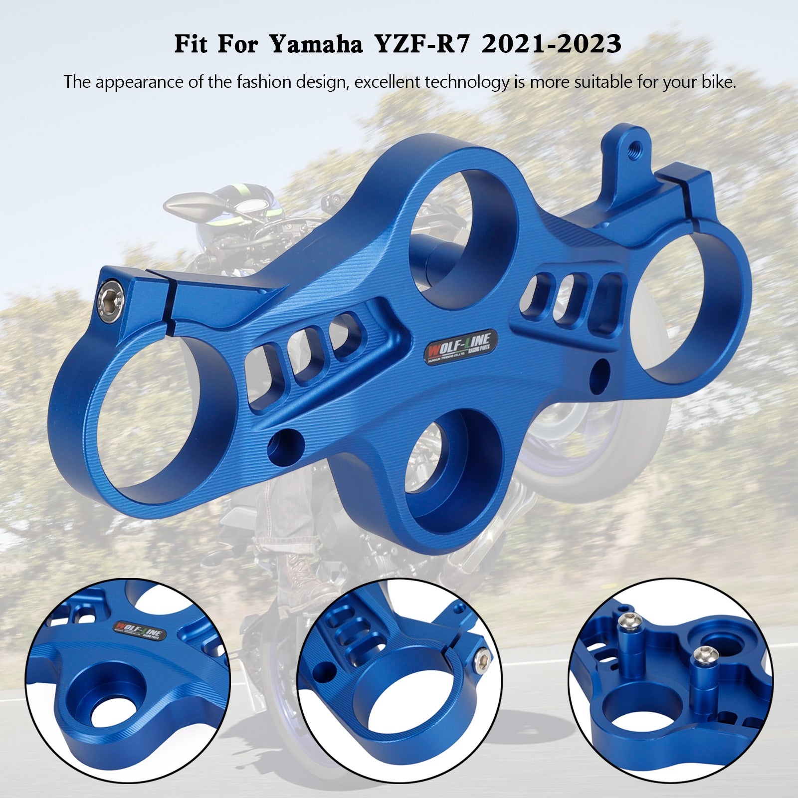 Aluminum Upper Front Top Triple Tree Clamp For Yamaha YZF-R7 2021-2023